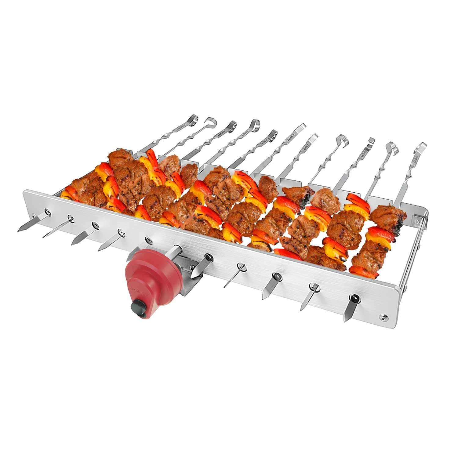 BEM GRILLEN & GARTEN RAMBO Grillaufsatz Drehspieße 12 Spieße
