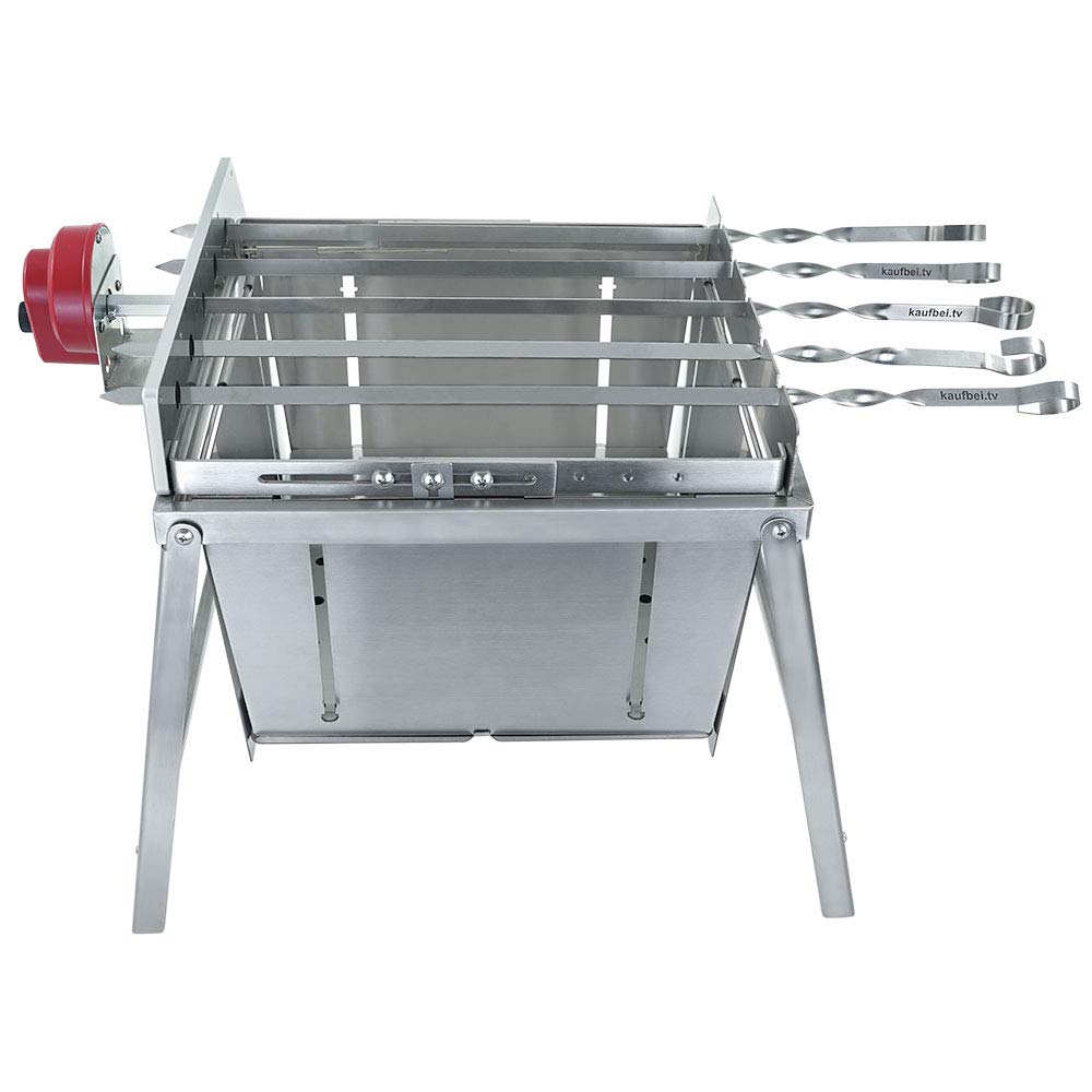 BEM Rambo ToGo Schaschlikgrill Edelstahl mit Motor Set