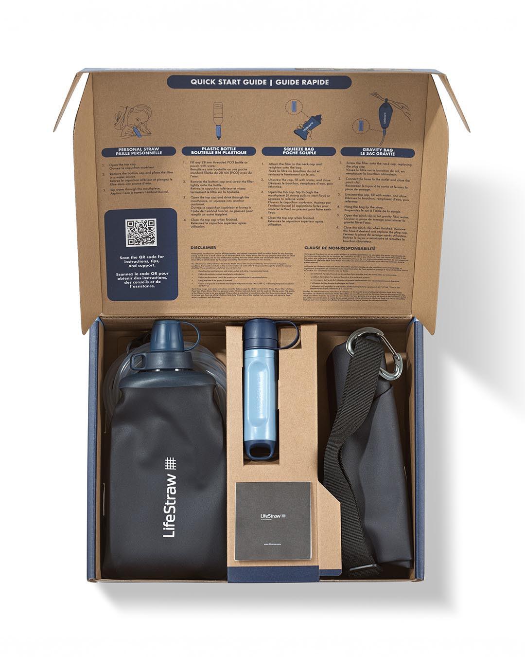 LifeStraw Peak Series 3-in-1 Kit Wasserfilter mit 3L Beutel