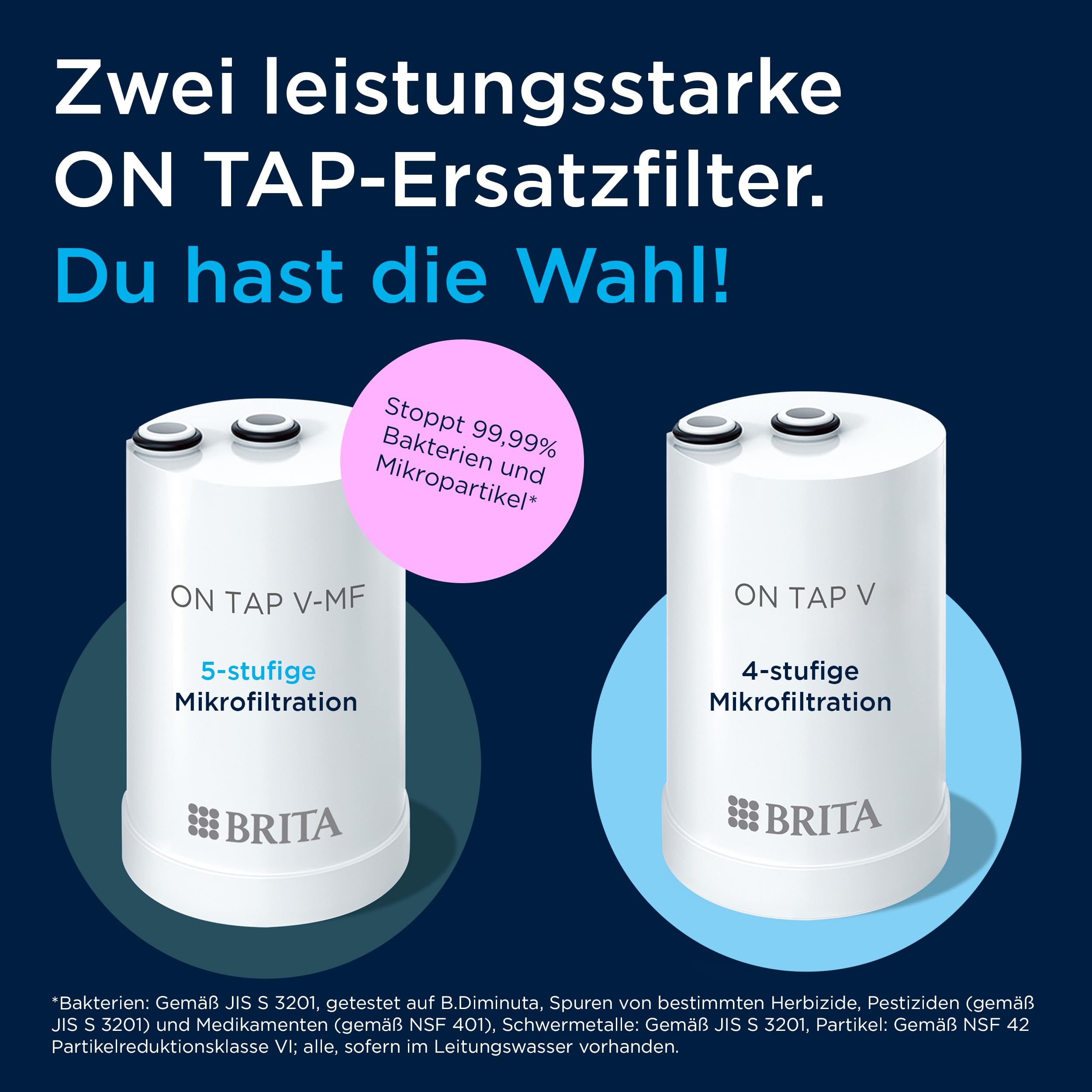 Brita ON TAP V Wasserhahn-Filter Ersatzfilter 1 Stück Chlor-Schutz