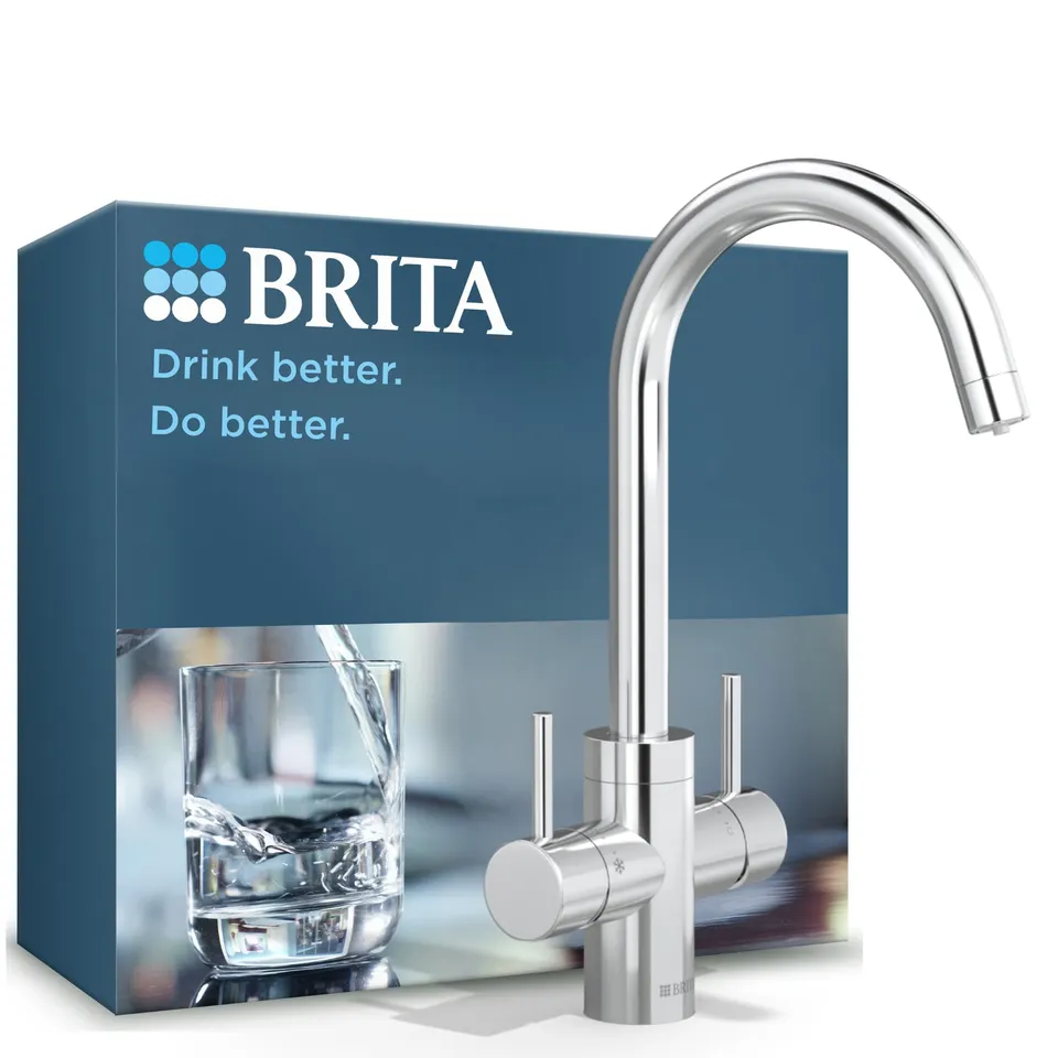 BRITA YOURCE pro select Küchenarmatur rund Chrom CO2 Set