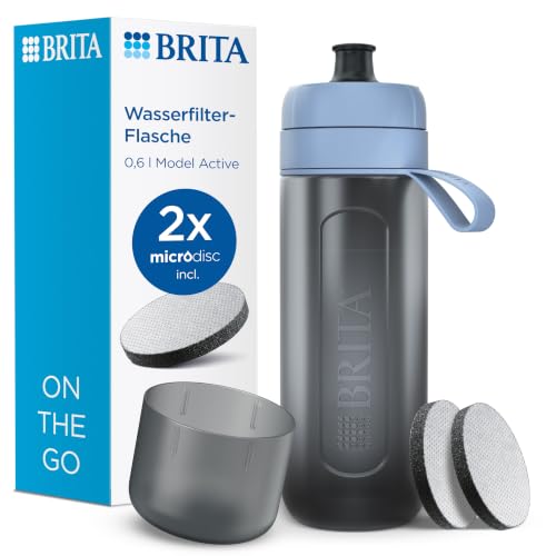 Brita MicroDisc Model Active Trinkflasche 600ml mit Chlor-Filter