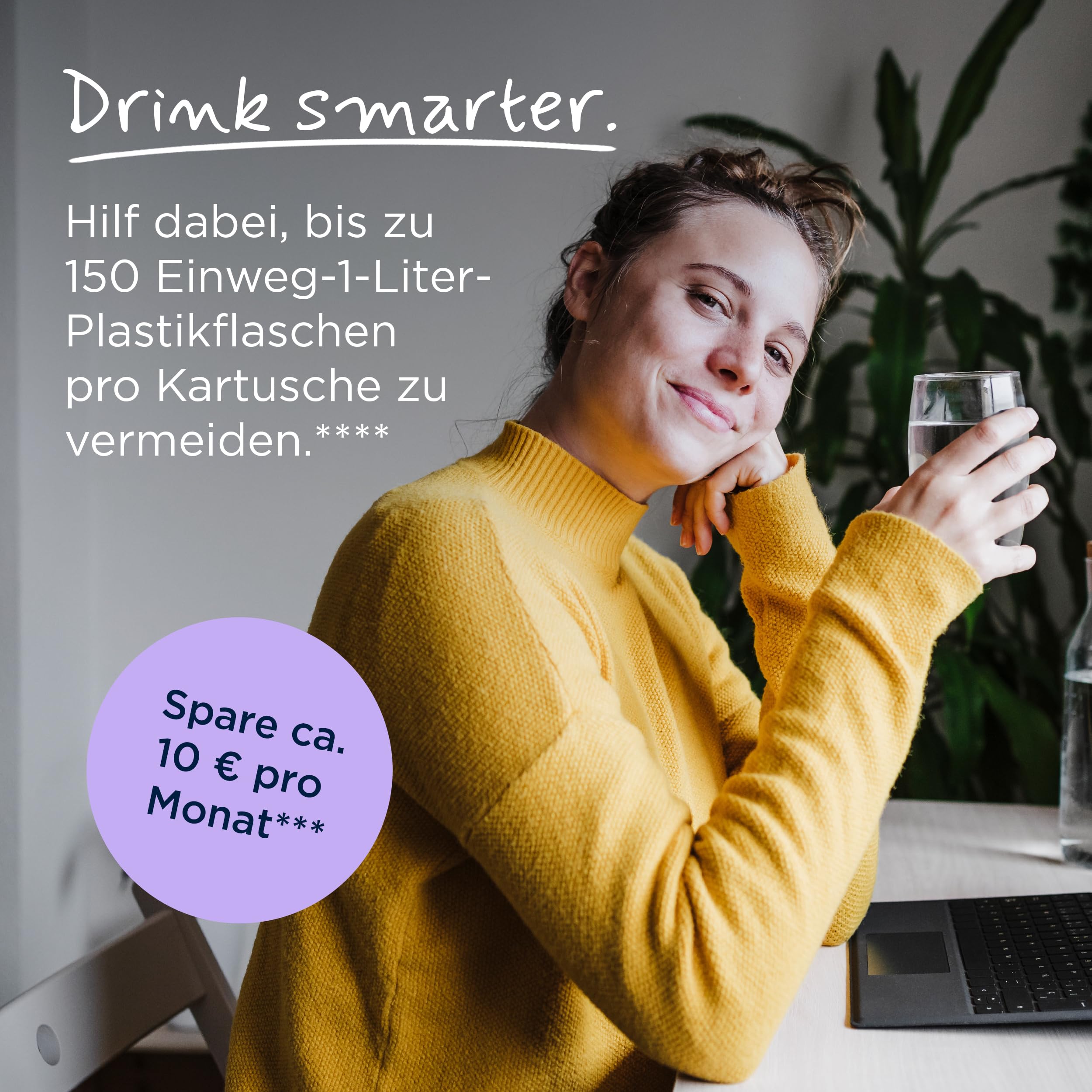 BRITA Style Essential XL Wasserfilterkanne steinblau Extra Kalkschutz
