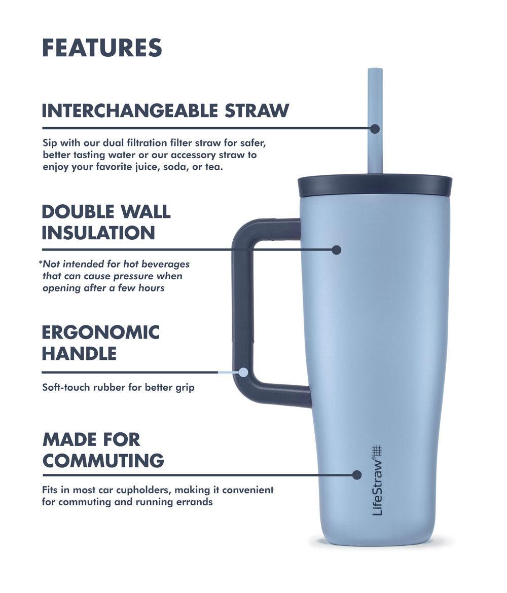 LifeStraw Go Series Tumbler 24 oz Filterbecher Edelstahl