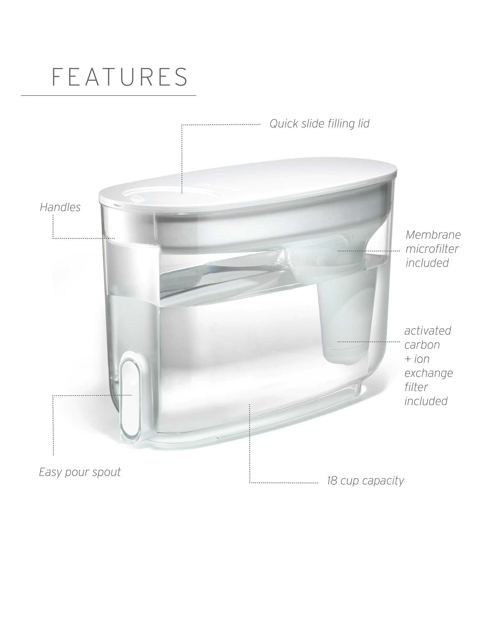 LifeStraw Home Dispenser Wasserspender White mit Bakterienfilter