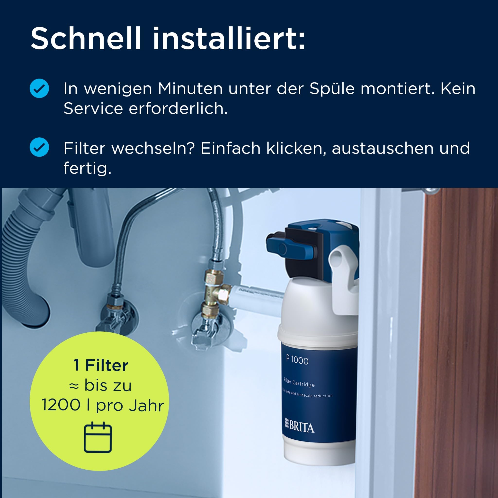 BRITA mypure P1 Wasserhahn-Filtersystem P1000 Kalkschutz