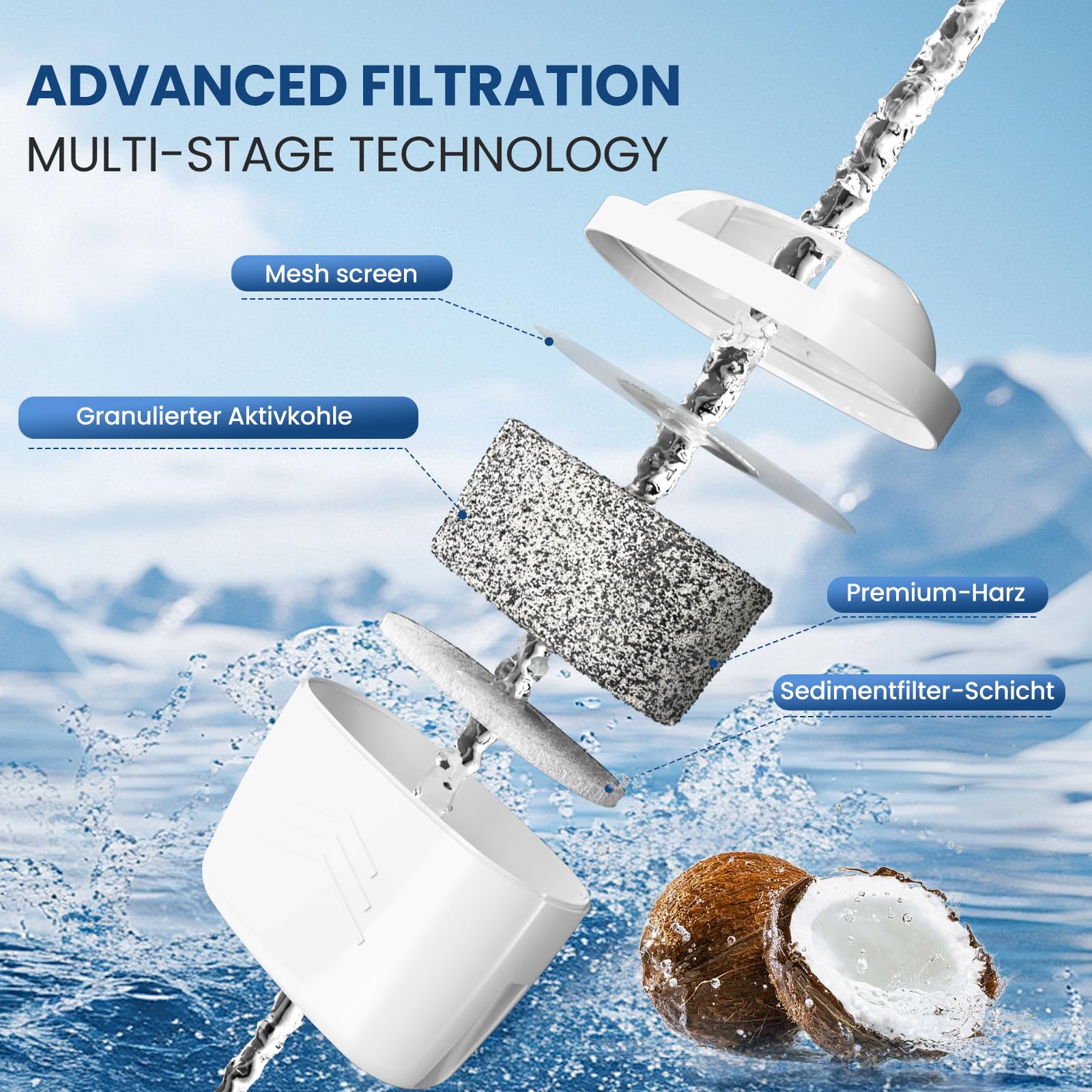 Golden IcePure Wasserfilter Kartuschen 6 Stück Maxtra Kalk