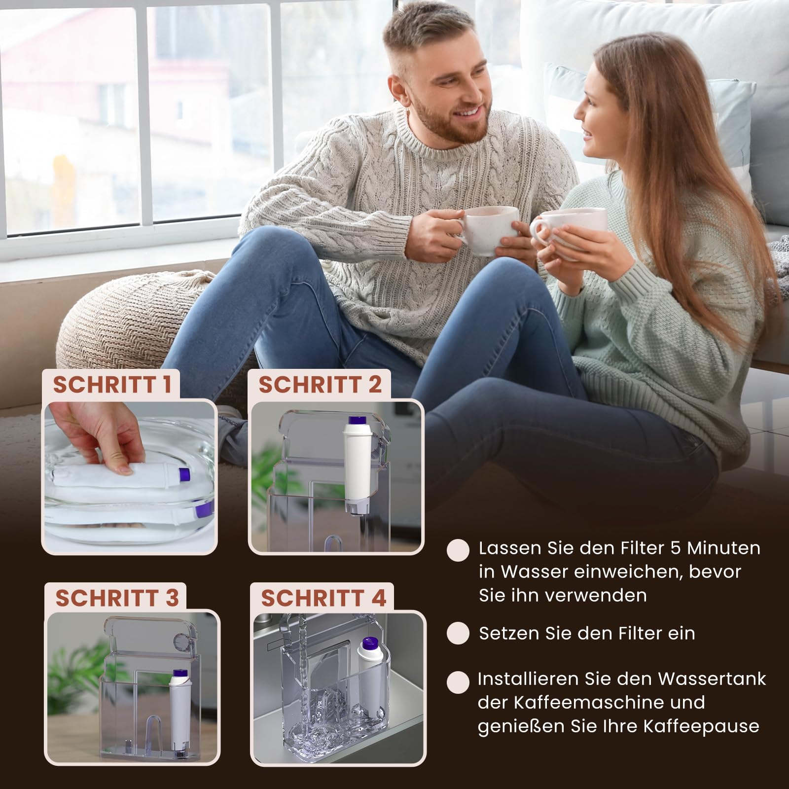 Golden IcePure Coffee Wasserfilter DLSC002 3 Stück Kalkschutz