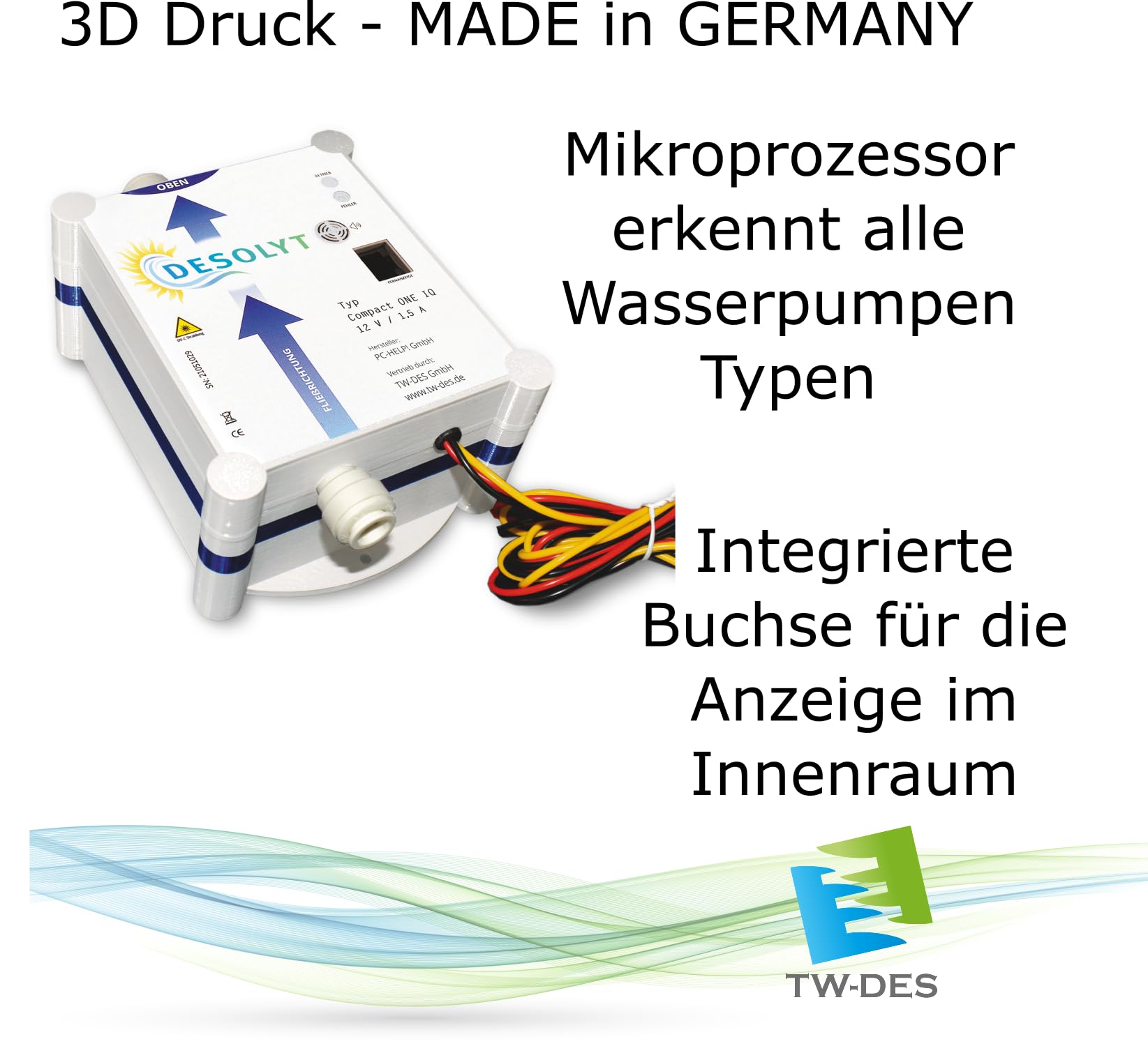 TW-DES Compact One IQ Sense UV-C Wasserdesinfektion 12V