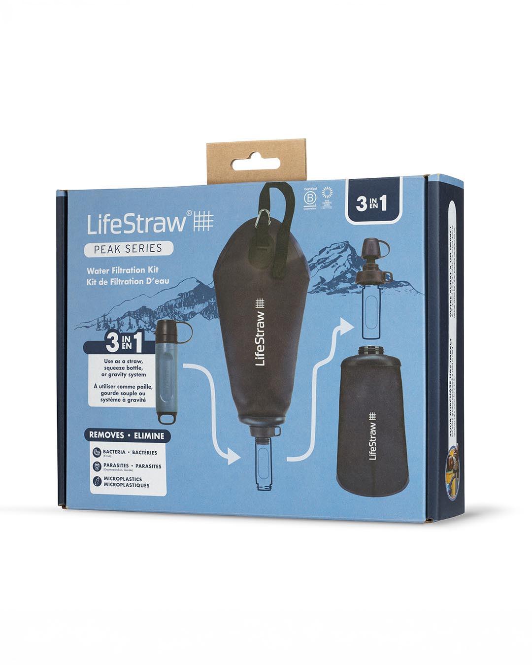 LifeStraw Peak Series 3-in-1 Kit Wasserfilter mit 3L Beutel