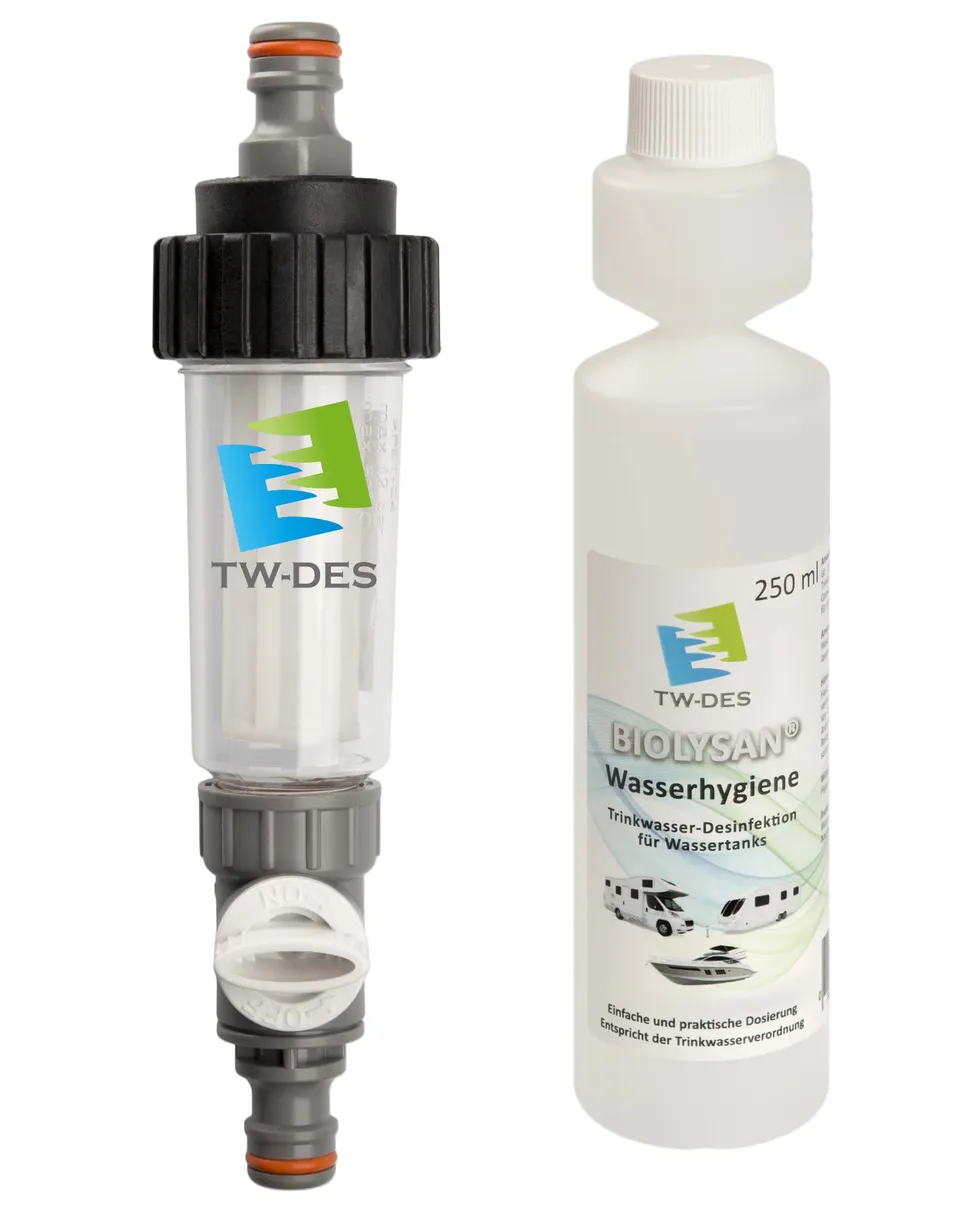 TW-DES Hygienesets Economy Befüllfilter 1000 l mit Biolysan