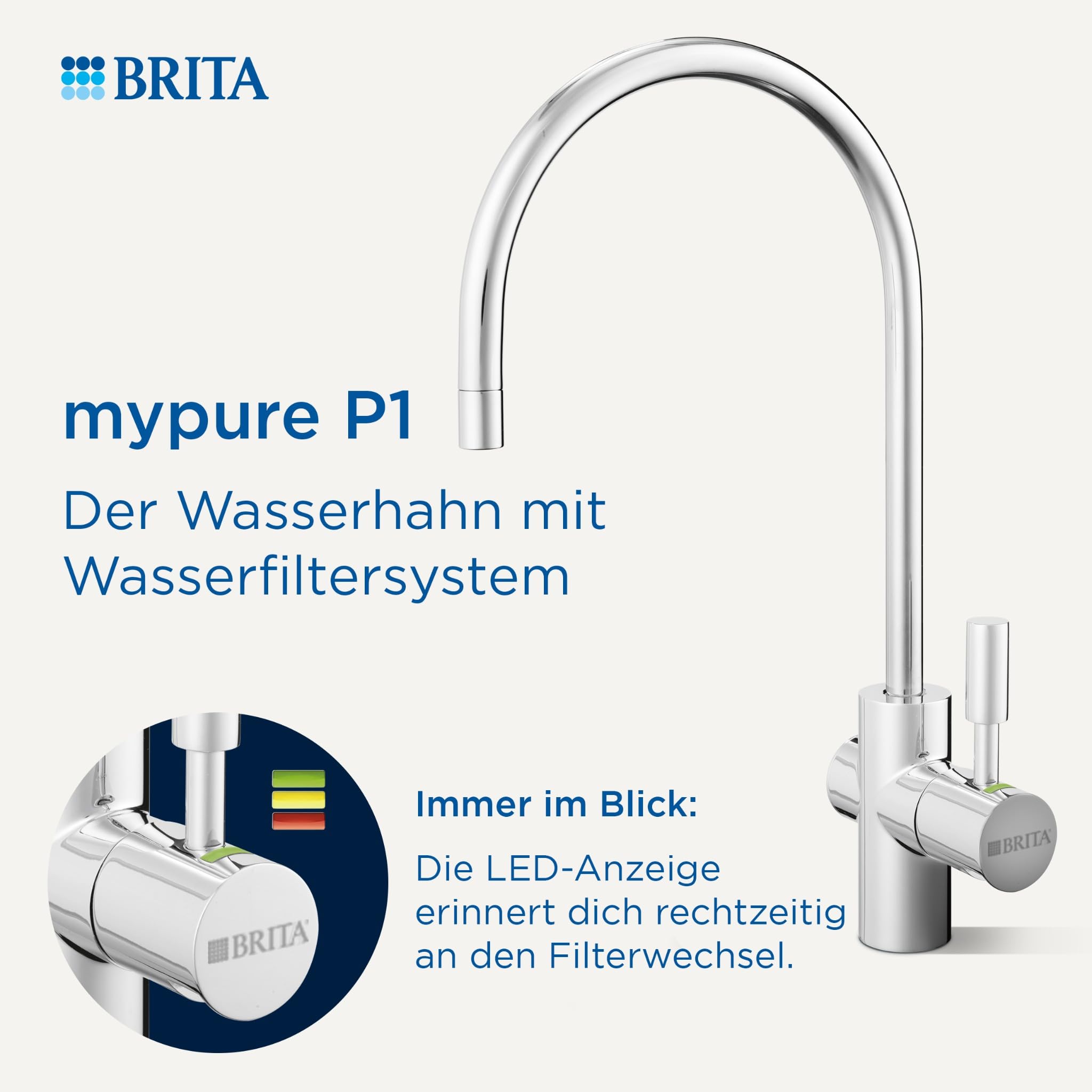 BRITA mypure P1 Wasserhahn-Filtersystem P1000 Kalkschutz