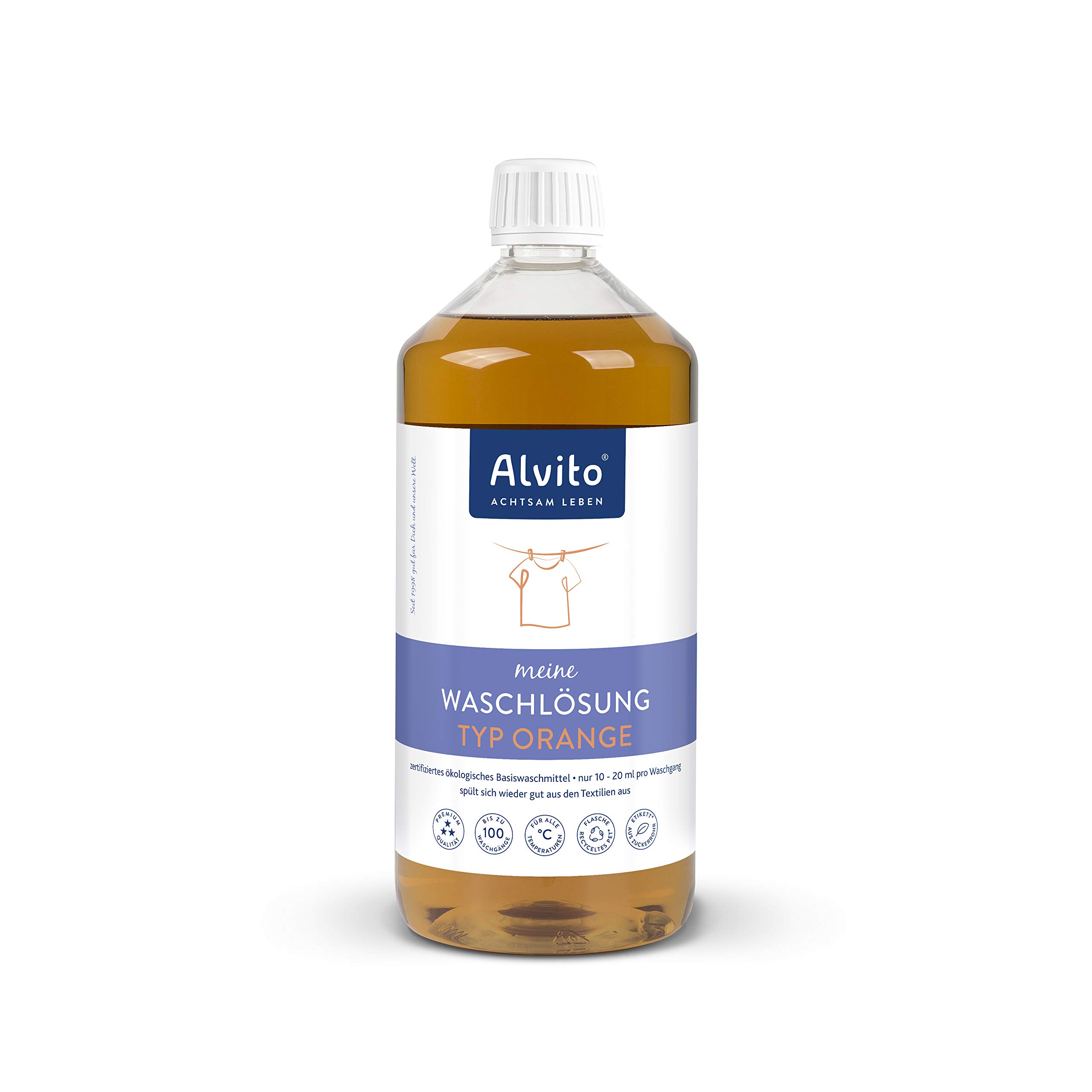 Alvito Waschsystem Waschlösung Orange Waschmittel 1 L vegan