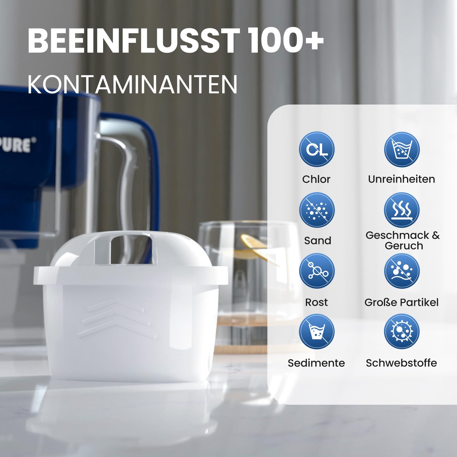 Golden IcePure Wasserfilter Kartuschen 6 Stück Maxtra Kalk