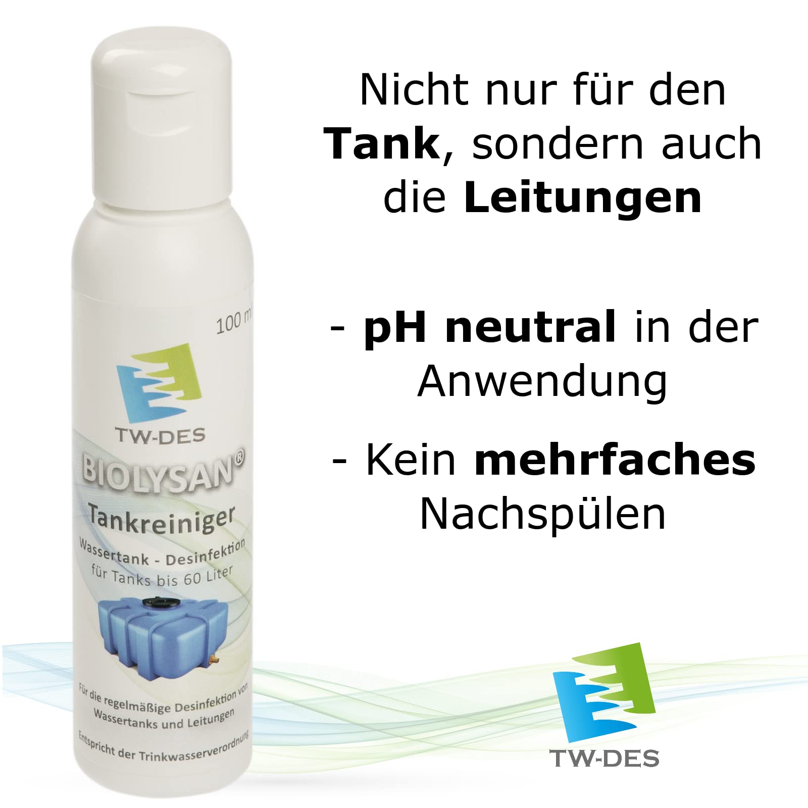 TW-DES Economy Hygieneset Befüllfilter BIOLYSAN 60l Tank