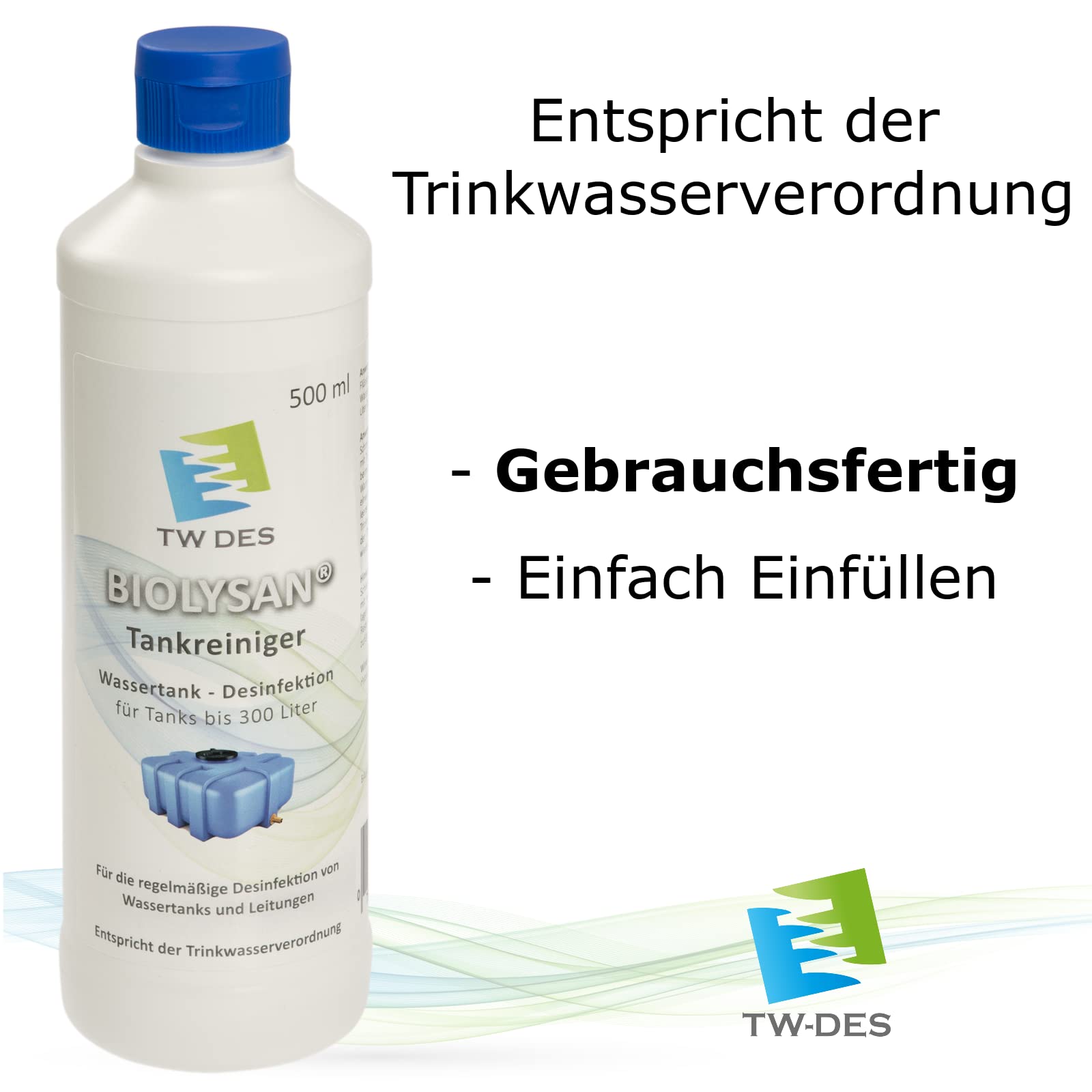 TW-DES BIOLYSAN Tankreiniger 500ml Trinkwasser-Desinfektion Wohnmobil
