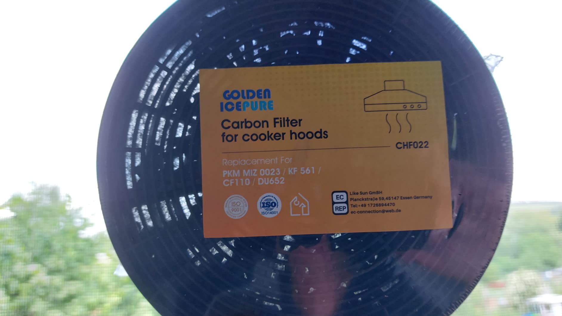 Golden IcePure Aktivkohlefilter Dunstabzug 2 Stück 17,5 cm