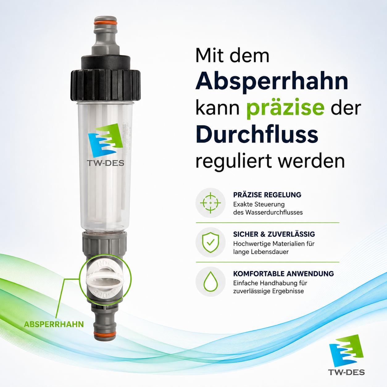 TW-DES Economy Befüllfilter Wassertank Gardena Sandfilter