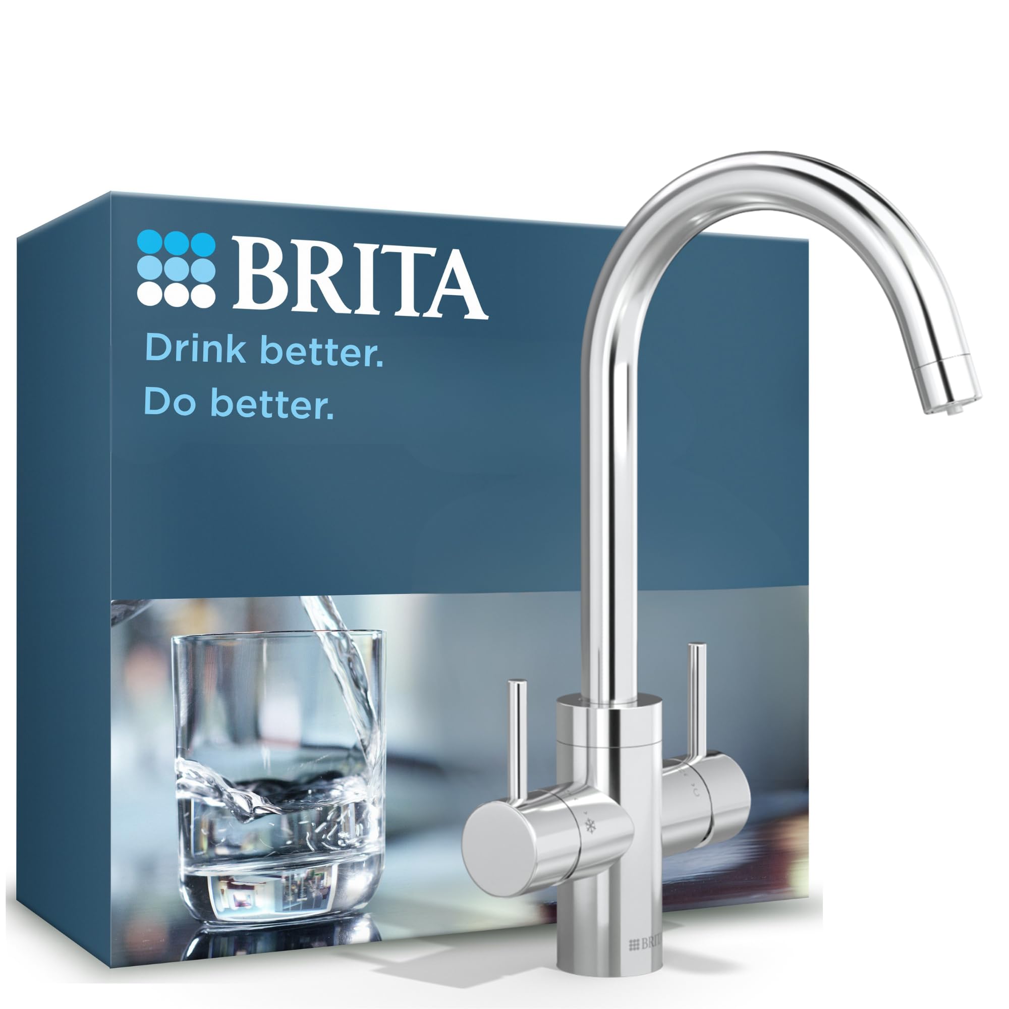 BRITA YOURCE pro select Küchenarmatur rund Chrom CO2 Set