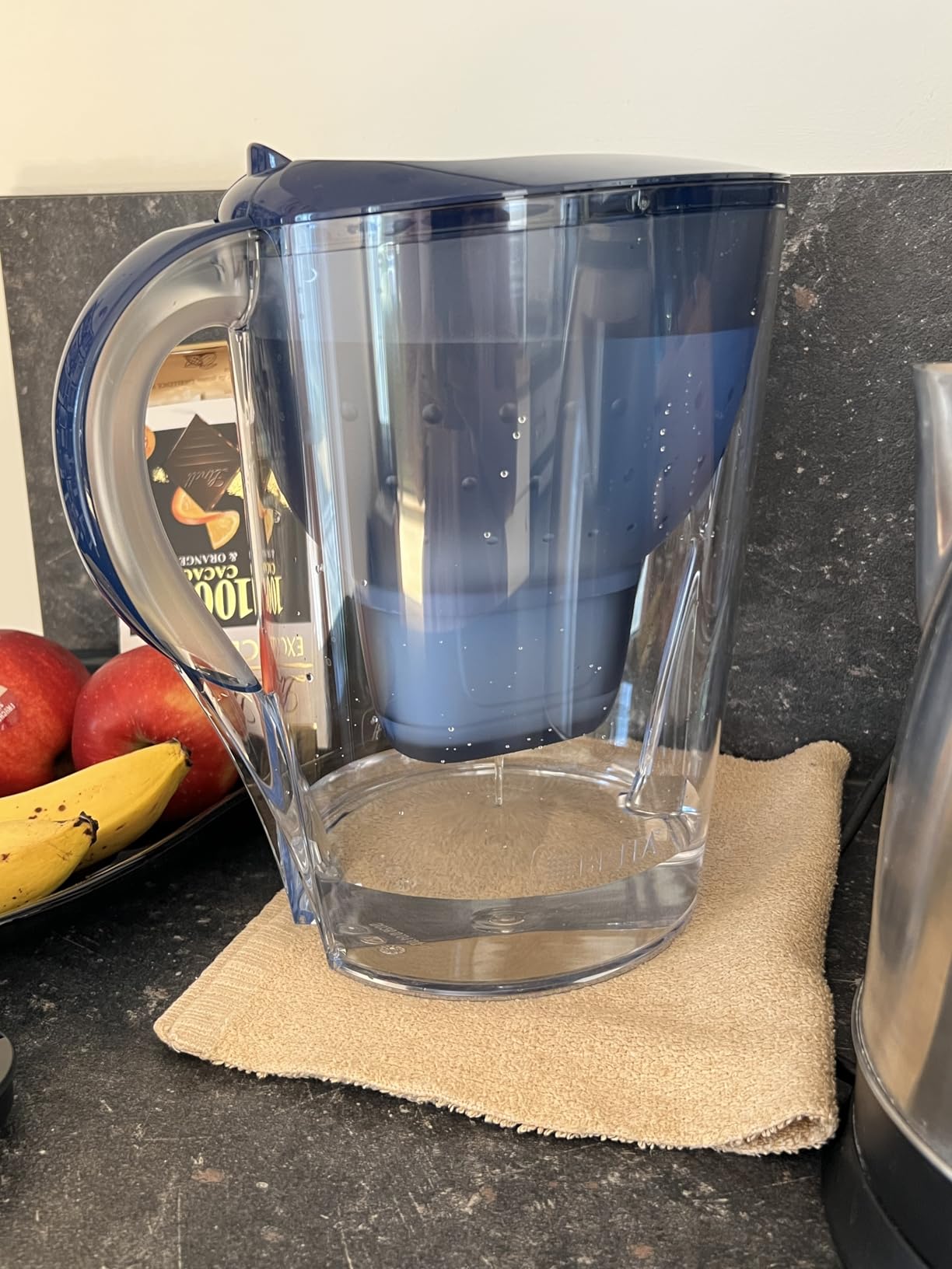 BRITA Style Essential XL Wasserfilterkanne steinblau Extra Kalkschutz