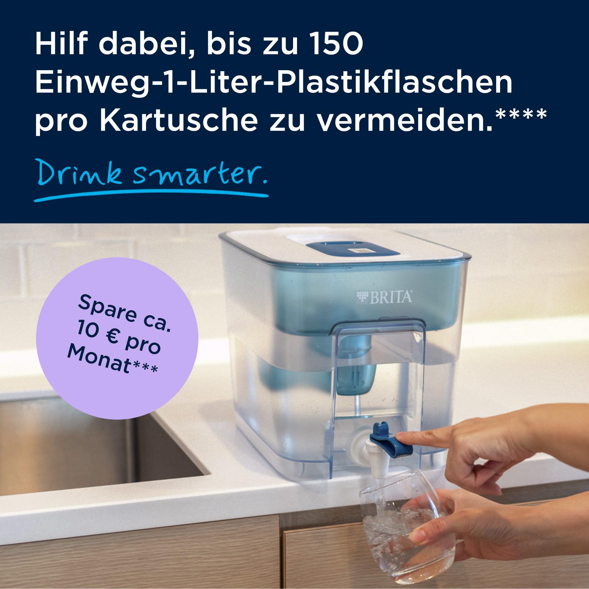 Brita Flow XXL Tischwasserfilter 8,2l Pure Performance