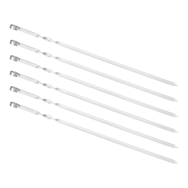 BEM Rambo Grill Schaschlikspieße Edelstahl 50 cm 12er Set flach