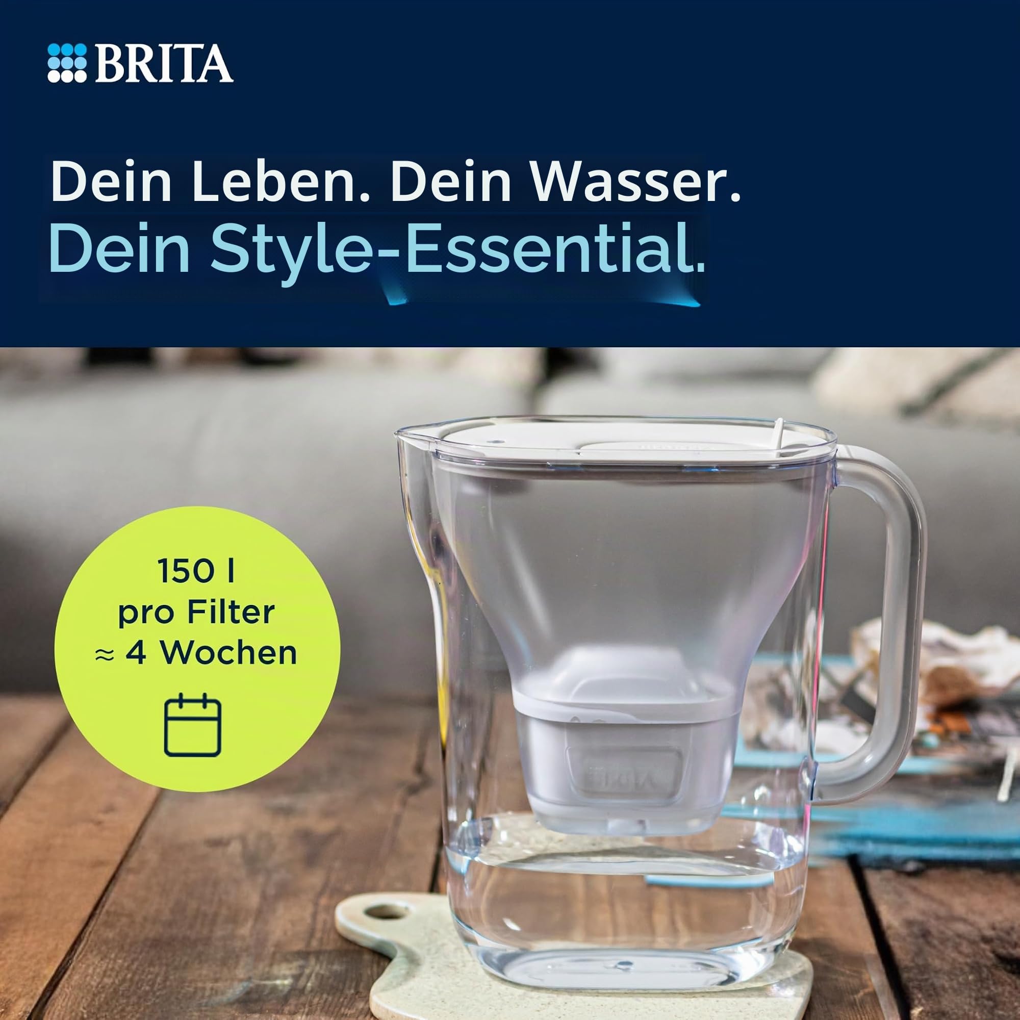 BRITA Style Essential Wasserfilterkanne 12x Maxtra Pro Chlor-Reduktion