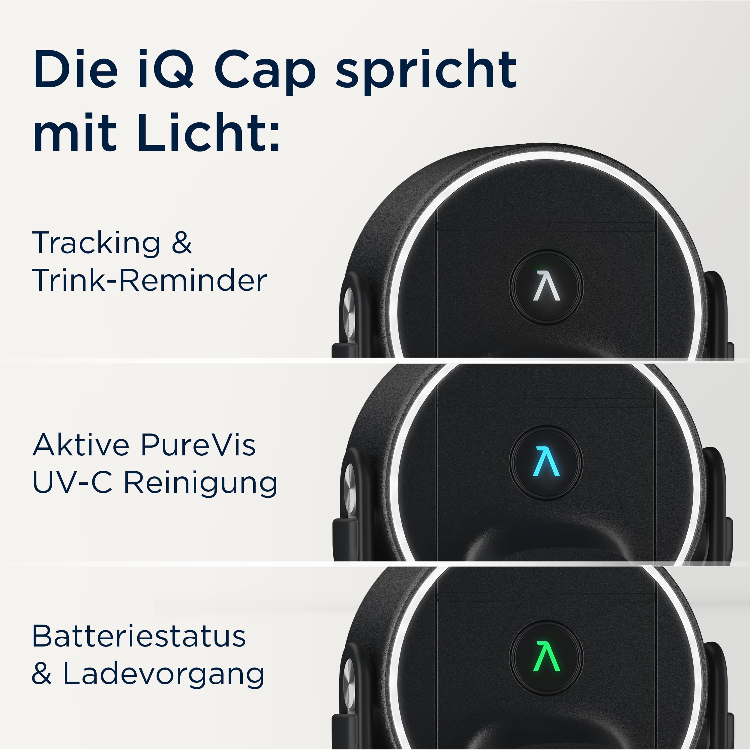 BRITA LARQ iQ Cap Deckel Weiß UV-C Trinkflasche