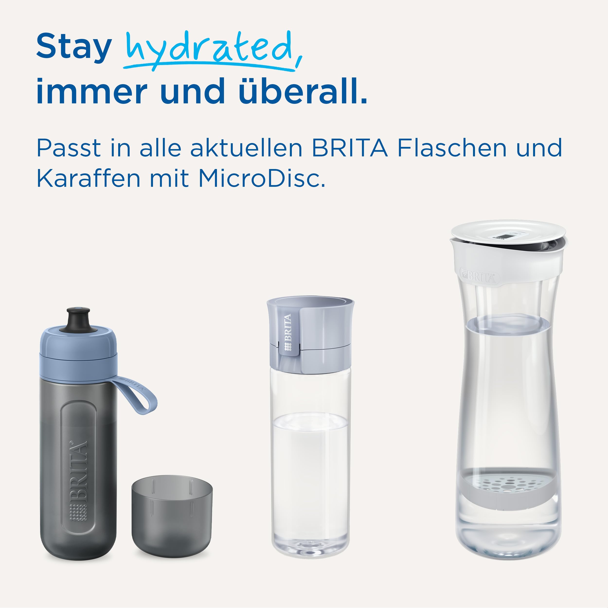 BRITA MicroDisc Ersatzfilter Wasserfilter-Flaschen 3er Pack