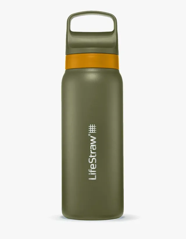 LifeStraw Go Series Edelstahl-Filterflasche 24 oz Tundra