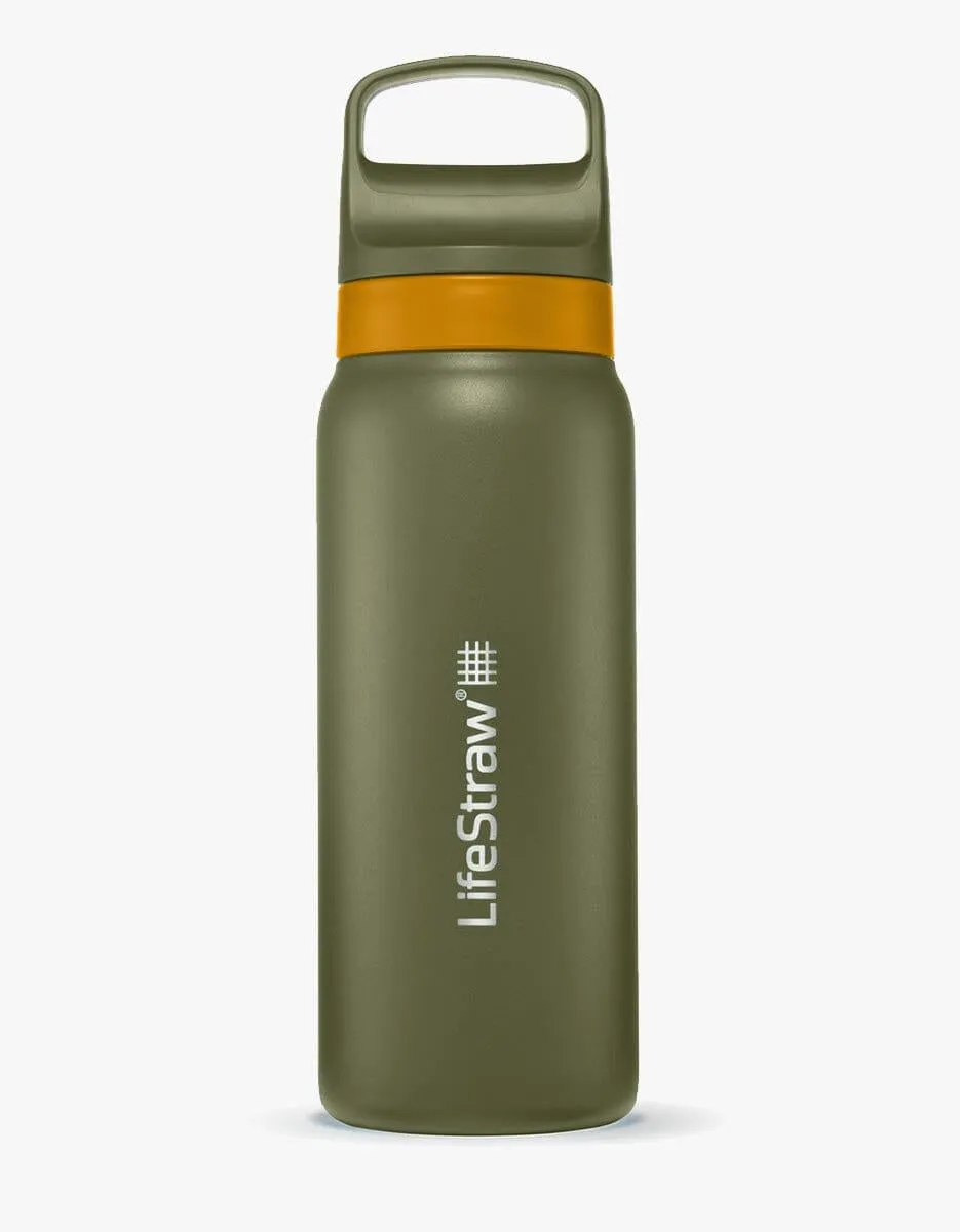LifeStraw Go Series Edelstahl-Filterflasche 24 oz Tundra
