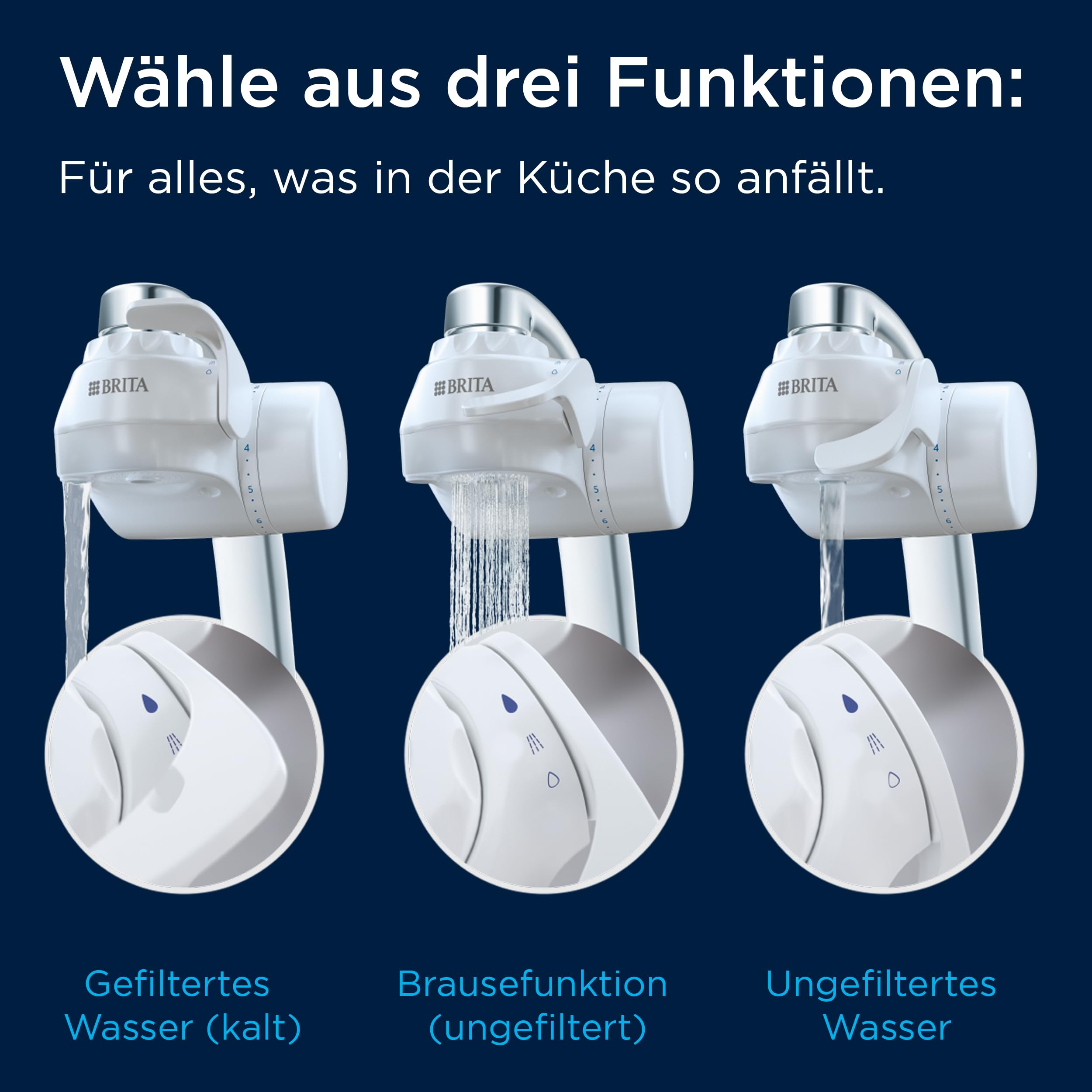 BRITA ON TAP Wasserhahnfilter V Filter 600L Aktivkohle Chlor-Reduktion