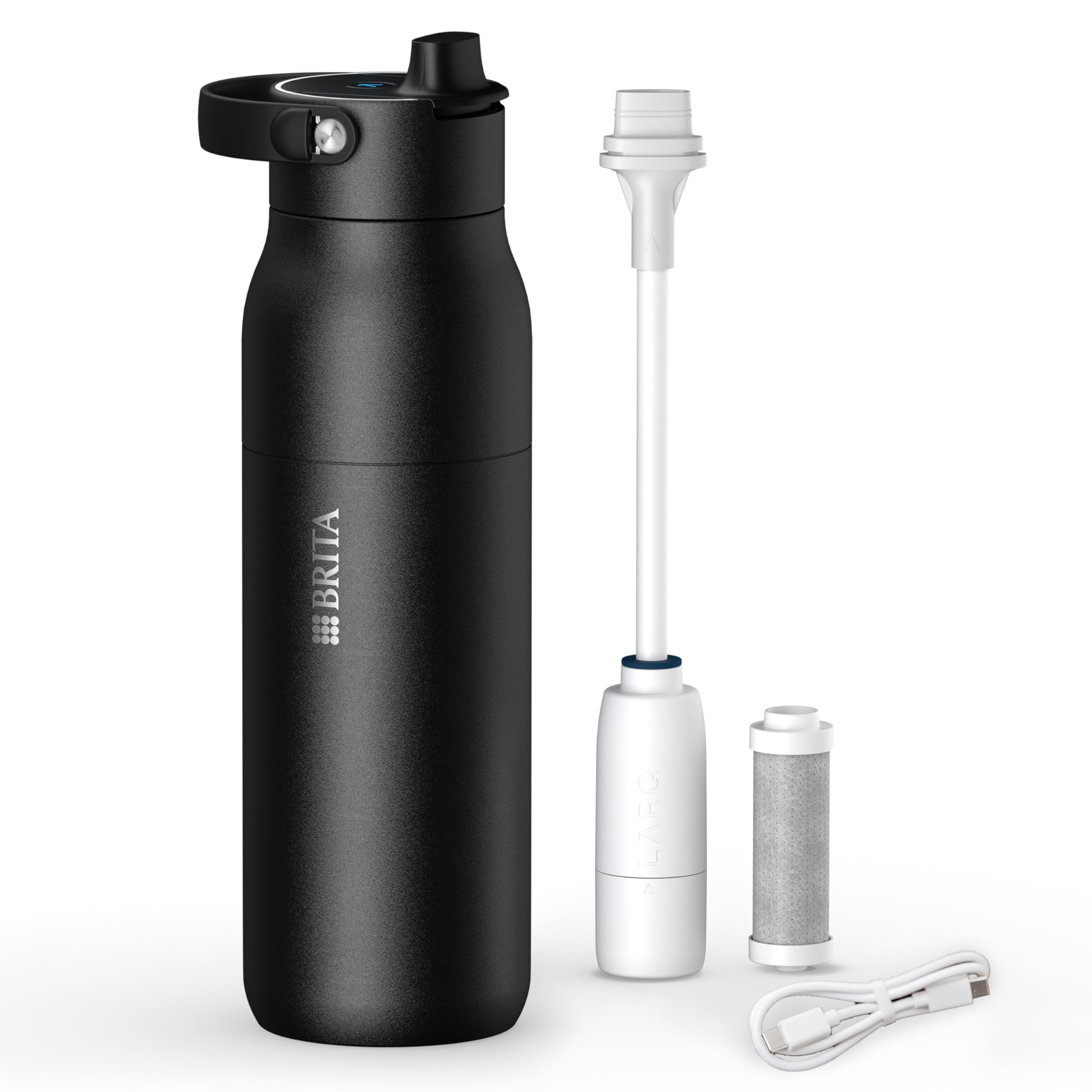 Brita MicroDisc LARQ iQ Trinkflasche 1000 ml schwarz Filter