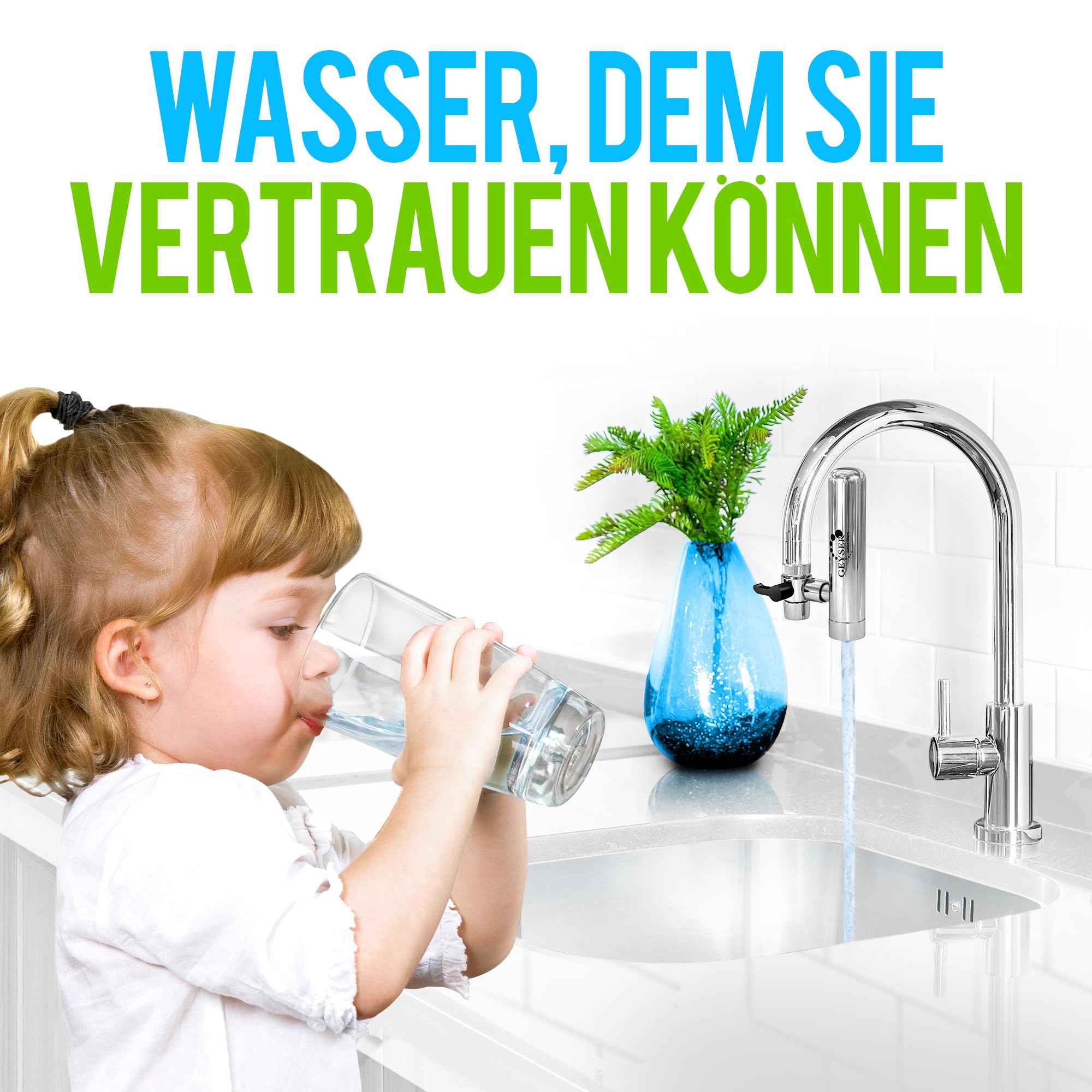 Geyser EURO Ersatzkartusche Wasserhahnfilter 1er Pack 3 Monate