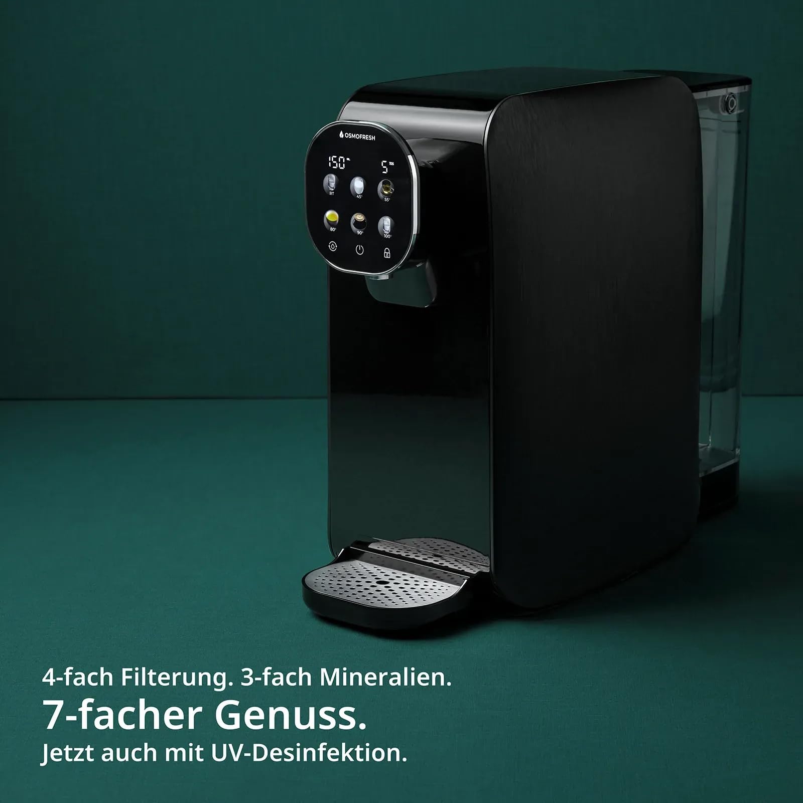 OsmoFresh Quella Pro Osmoseanlage Black UV Heißwasser Mineralien