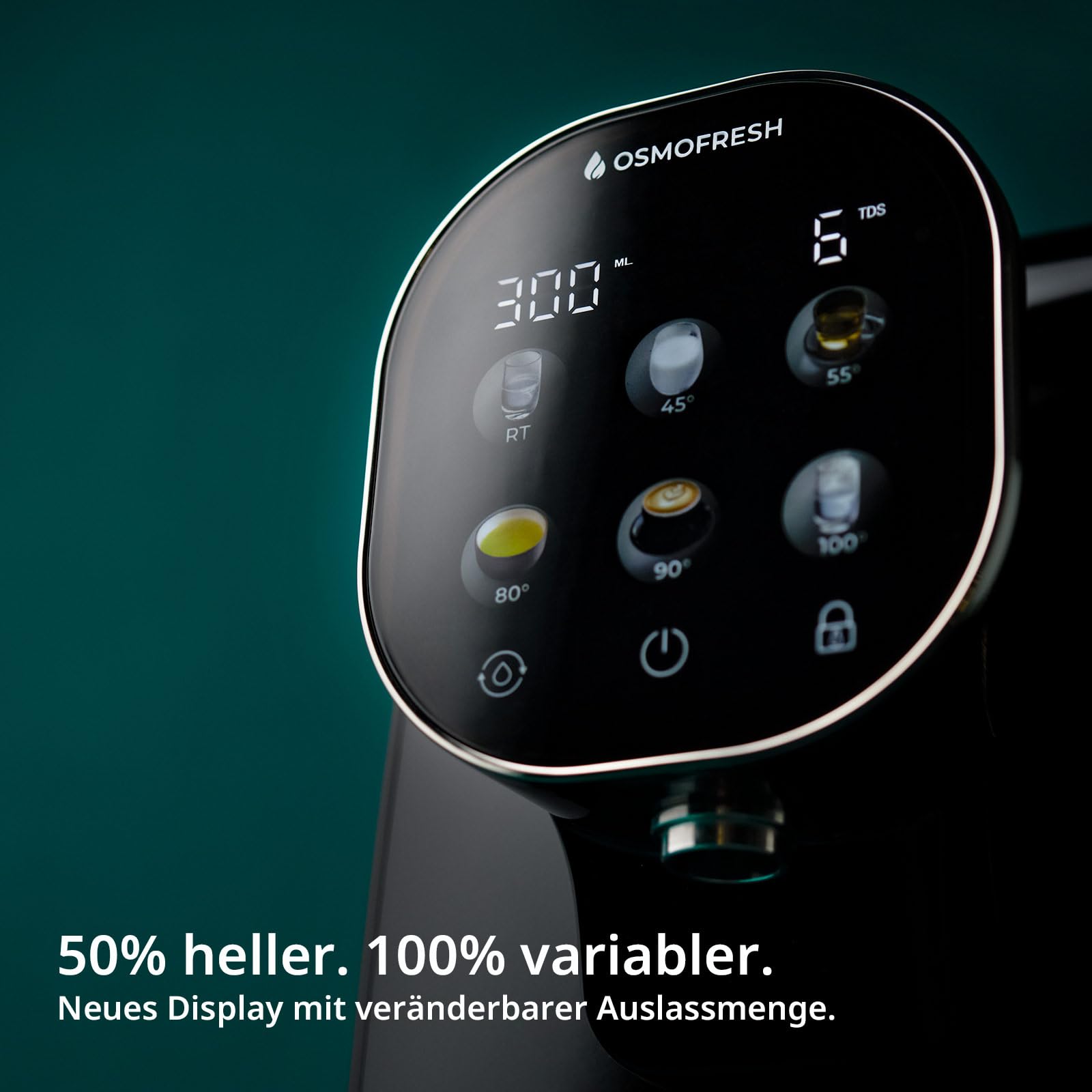 OsmoFresh Quella Pro Osmoseanlage Black UV Heißwasser Mineralien