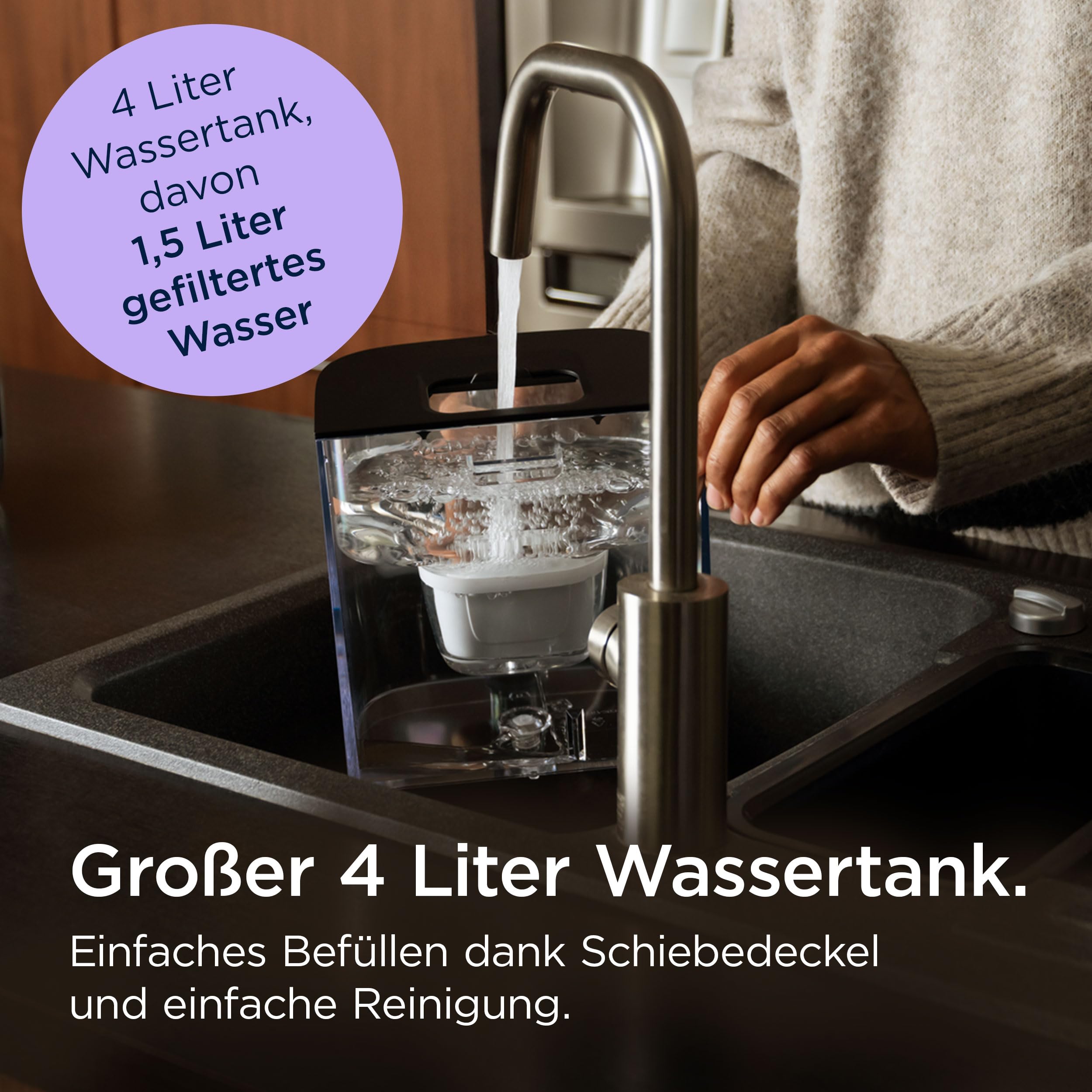 Brita Professional Wasserspender Yource mini 4L schwarz UV-C