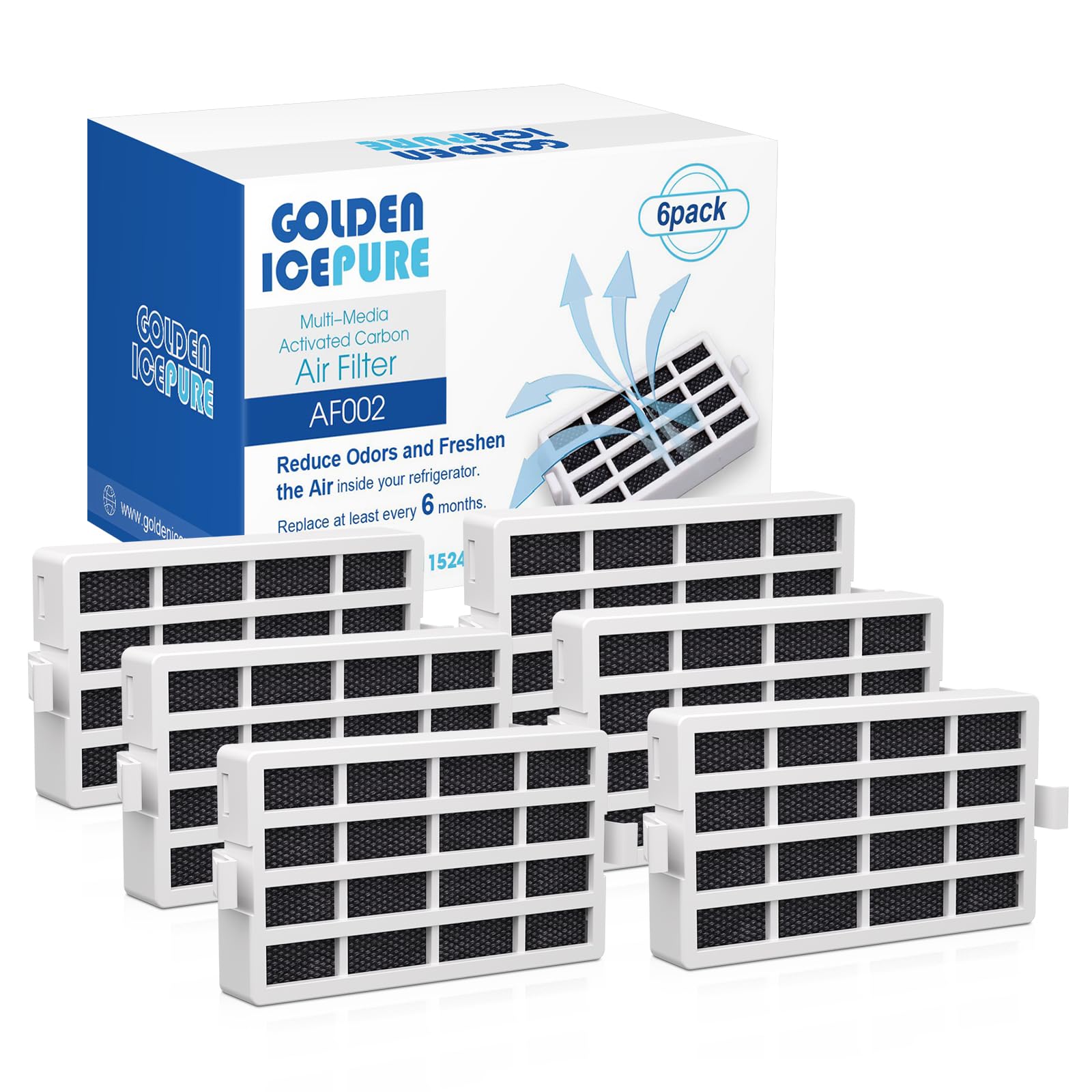 Golden IcePure W10311524 Kühlschrank-Luftfilter 6er Pack