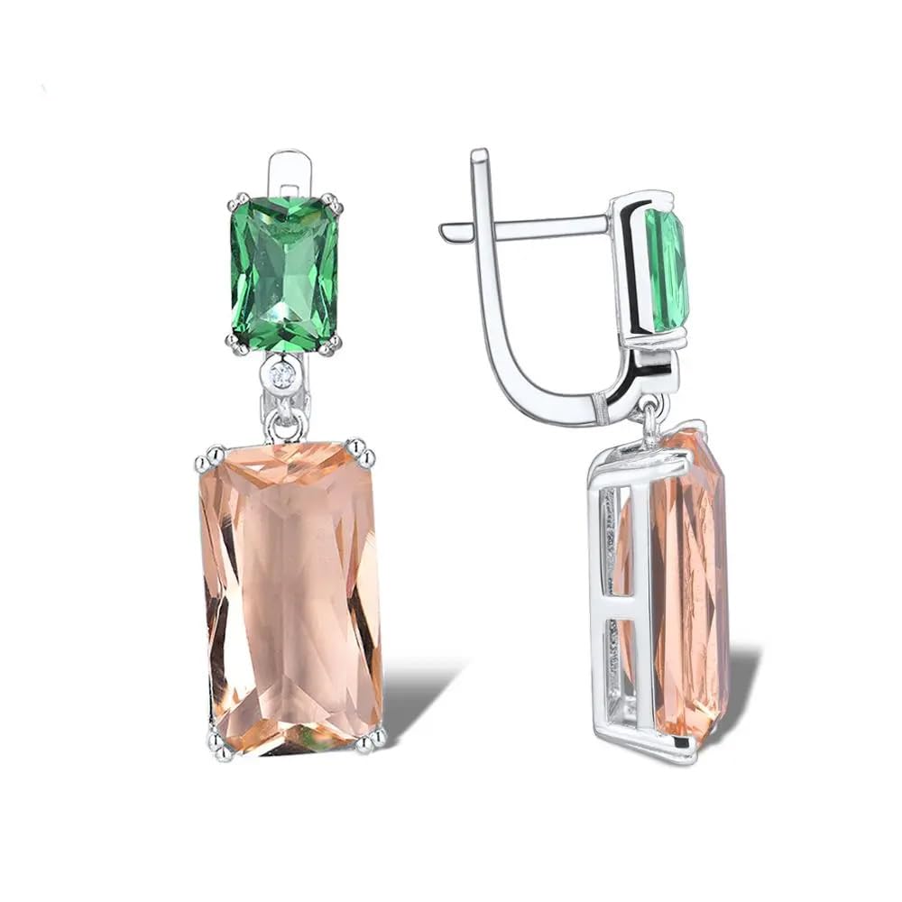 Sokolov Ohrringe 925 Silber Ohrstecker Zirkonia Kristall