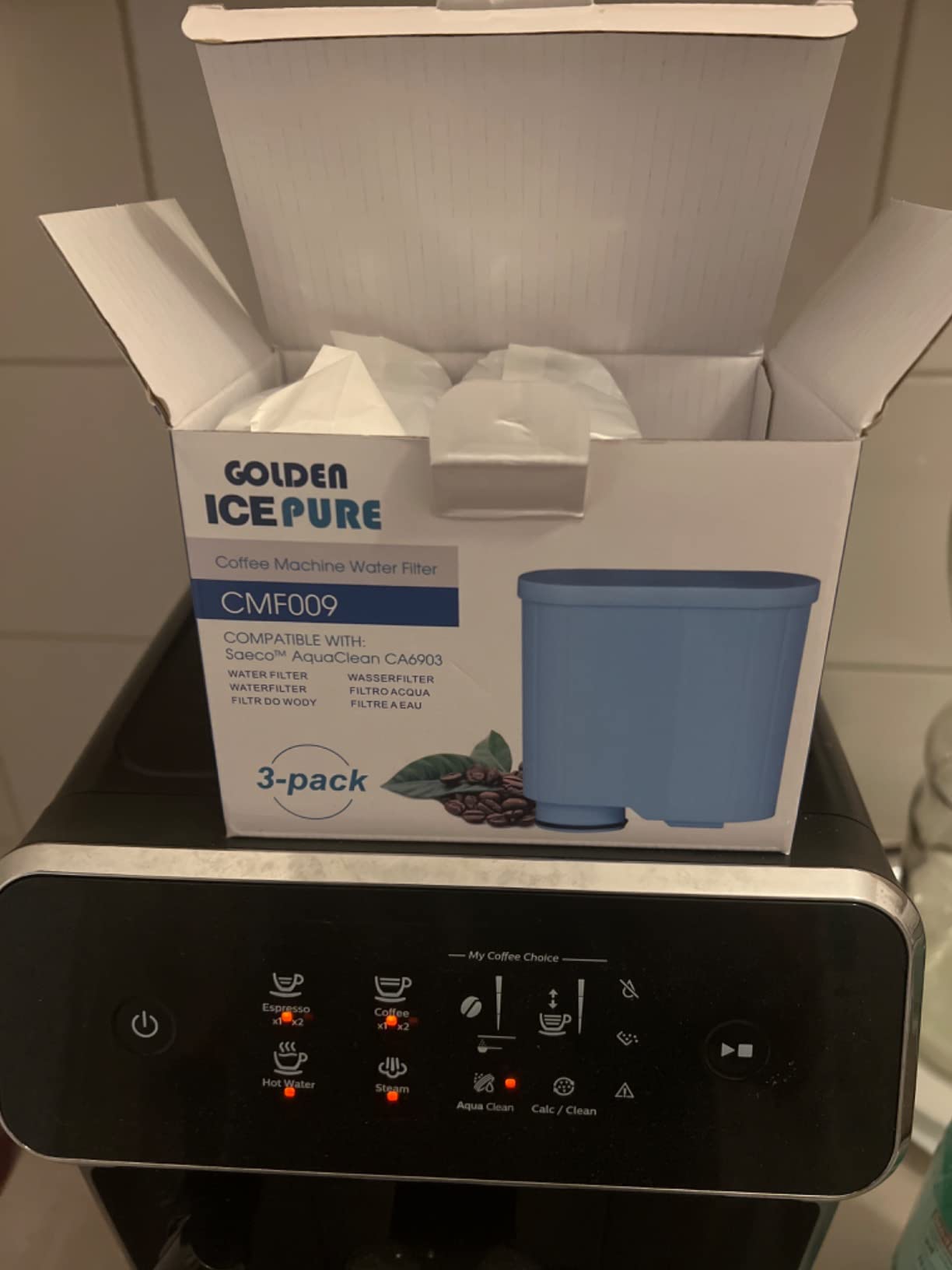 Golden IcePure Coffee Wasserfilter Philips AquaClean 3 Stück Kalkschutz