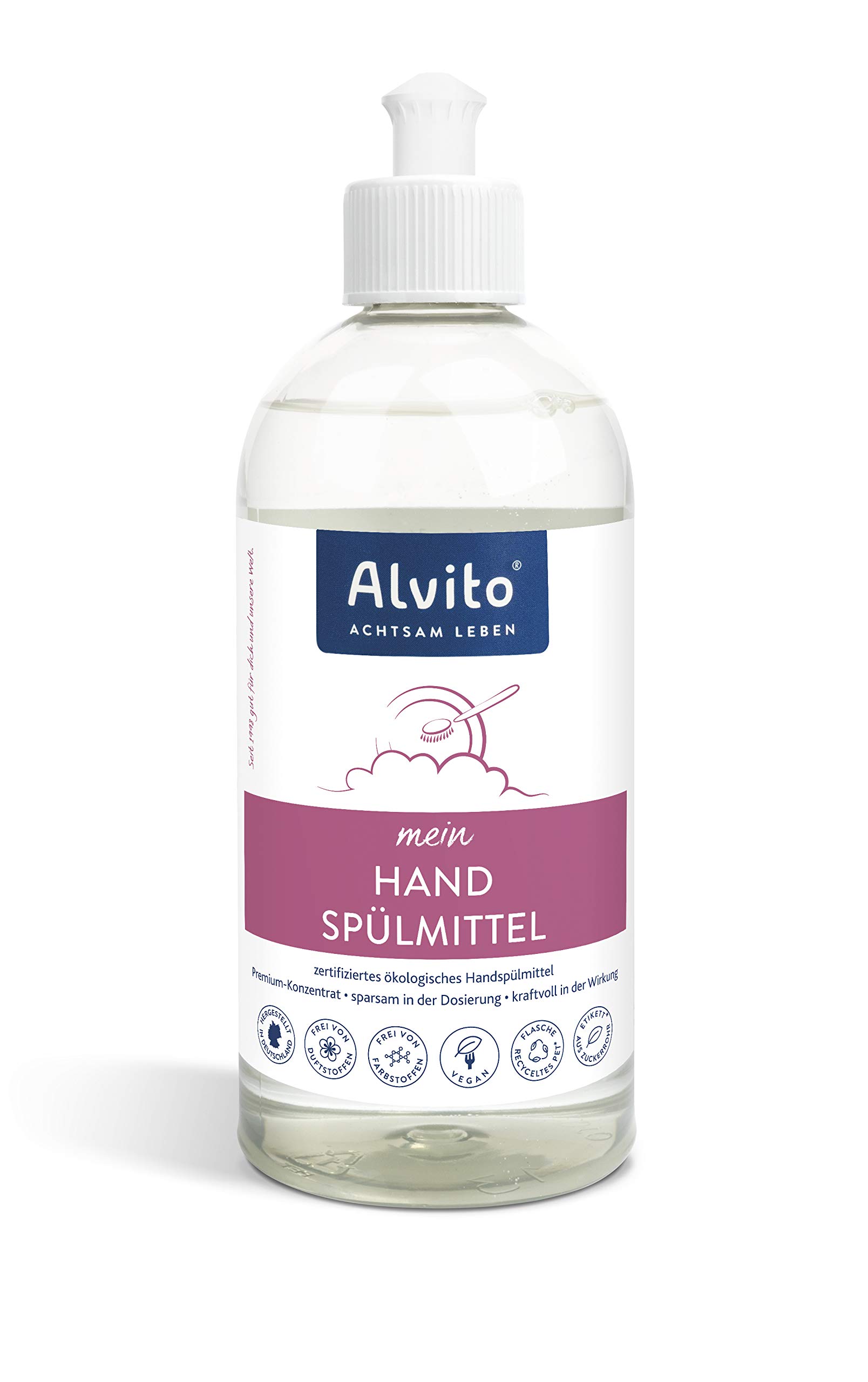 Alvito Handspülmittel 500ml vegan ohne Duftstoffe Pflanzentenside