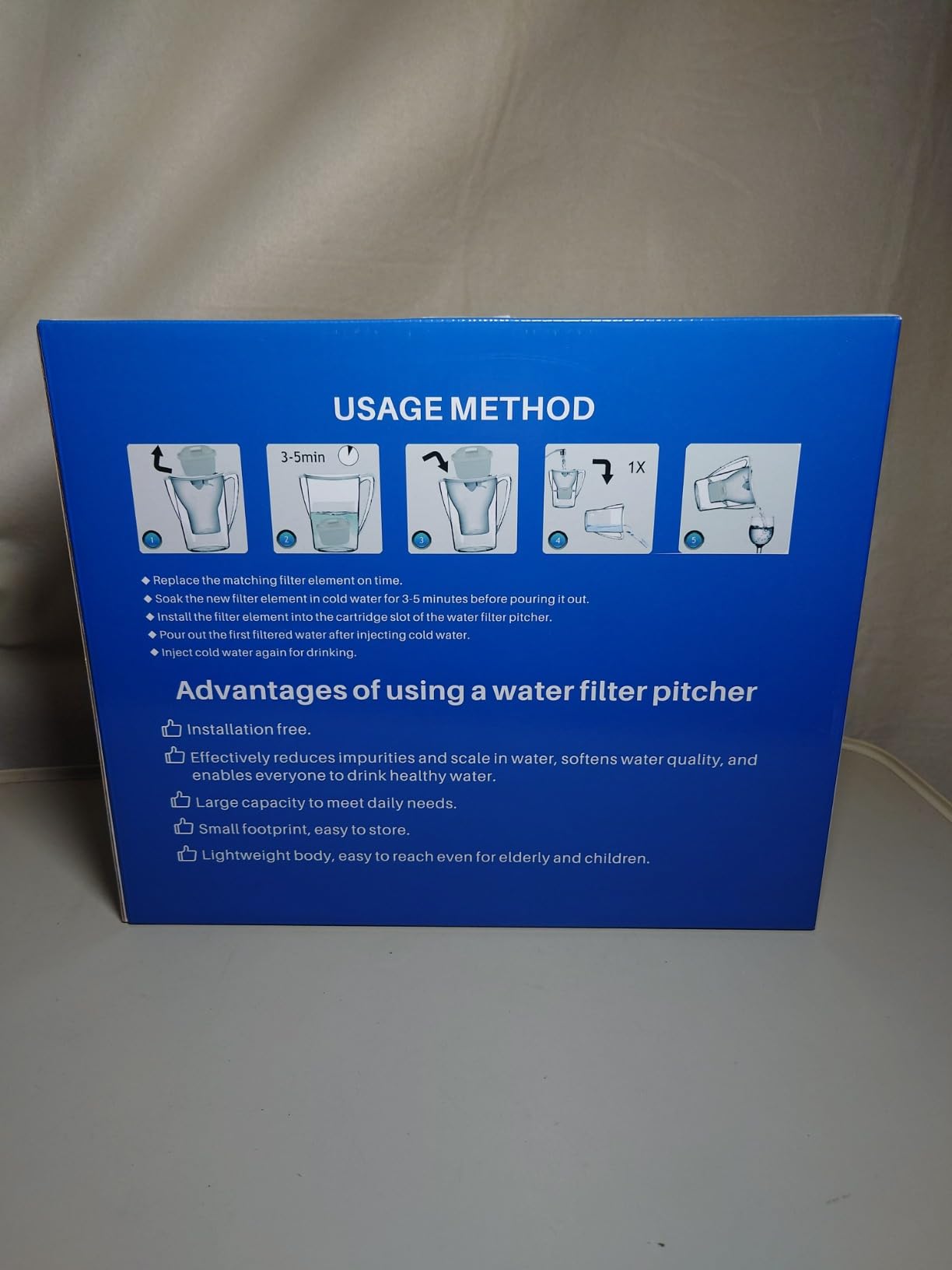 Golden IcePure Wasserfilter-Kanne 4,4 l für Brita Kartuschen
