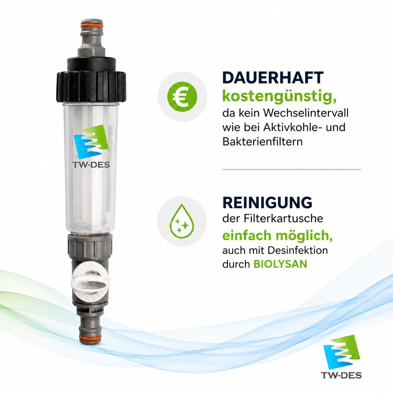 TW-DES Economy Befüllfilter Wassertank Gardena Sandfilter