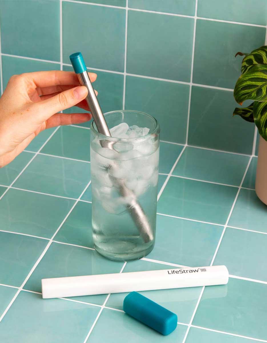 LifeStraw Sip Trinkhalm Wasserfilter Aurora mit Case Reise