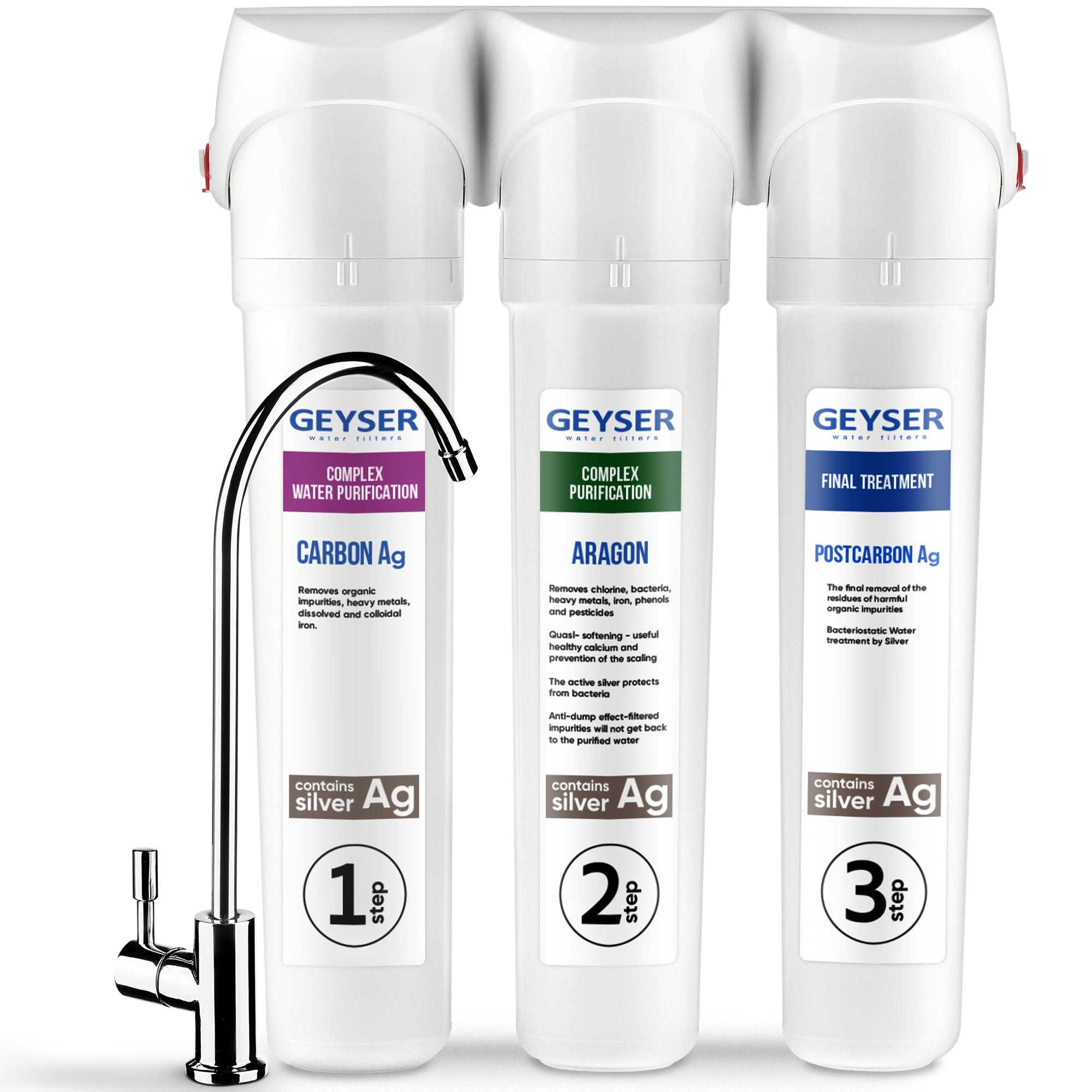 Geyser Smart Ersatzkartuschen-Set 3 Stück Aragon Filter