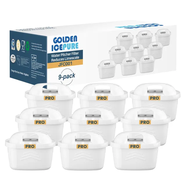 Golden IcePure Water Filter Pitchers Maxtra+ Pro 9er Pack