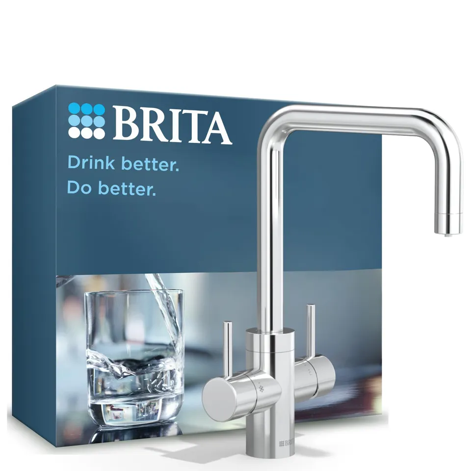 BRITA YOURCE pro select Küchenarmatur eckig Chrom CO2 Set