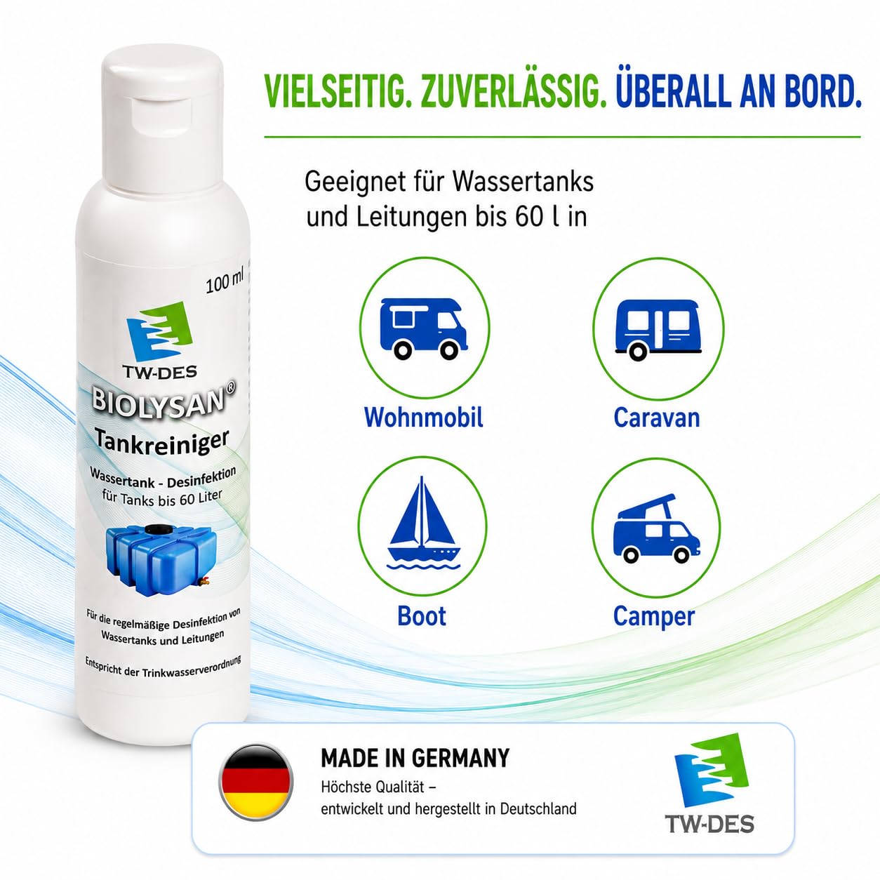TW-DES Hygieneset Saison Wasserhygiene Tankreiniger 1000L