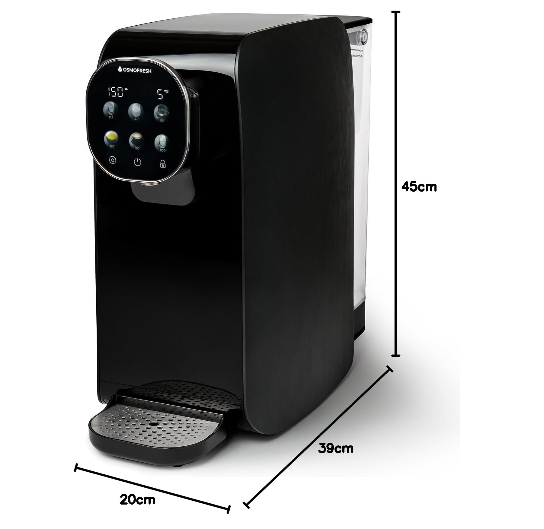 OsmoFresh Quella Pro Osmoseanlage Black UV Heißwasser Mineralien
