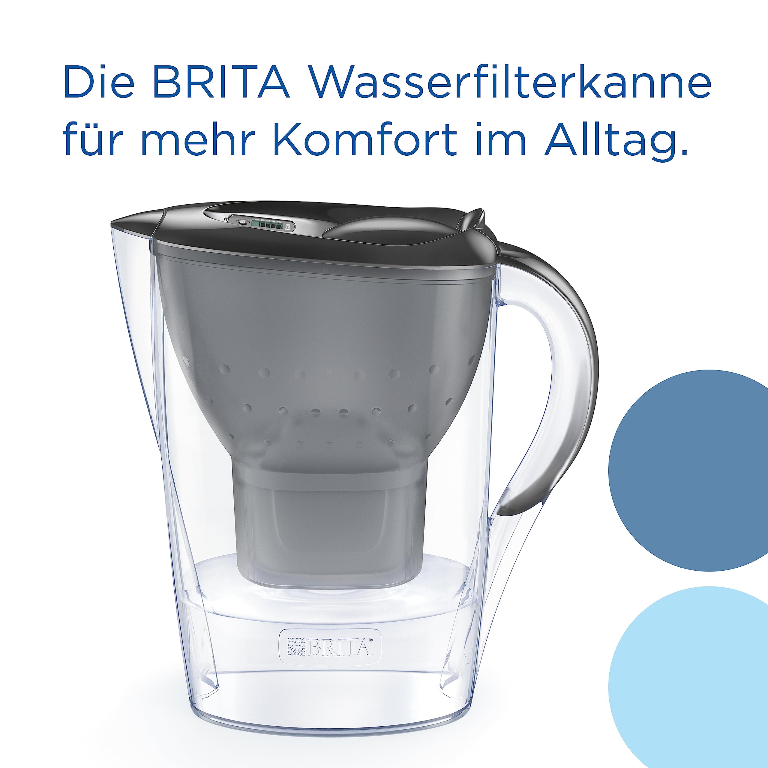 Brita Marella Tischwasserfilter-Kanne mit 1x Pure Performance Chlor-Filter